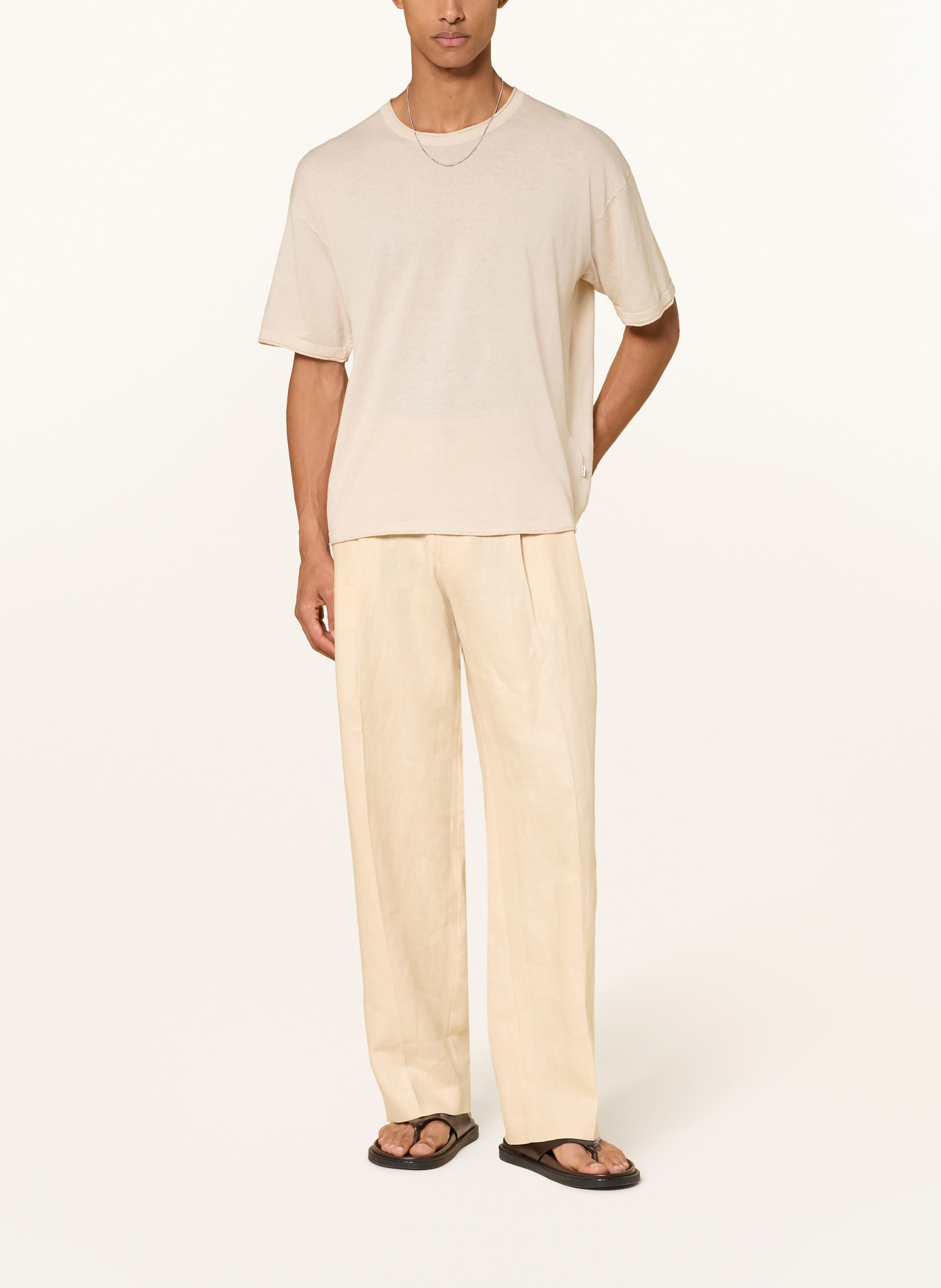 NN.07 Strickshirt RYAN mit Leinen: BEIGE