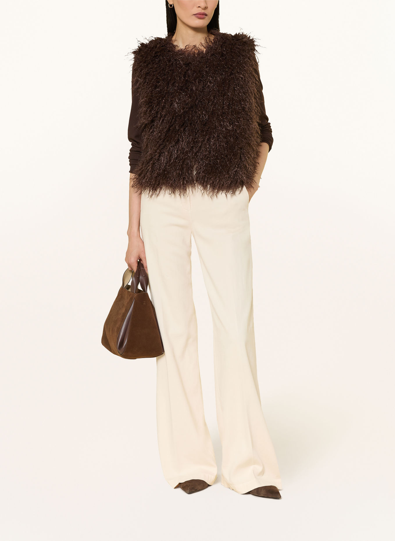 darling harbour Kunstfell-Weste: DARK BROWN