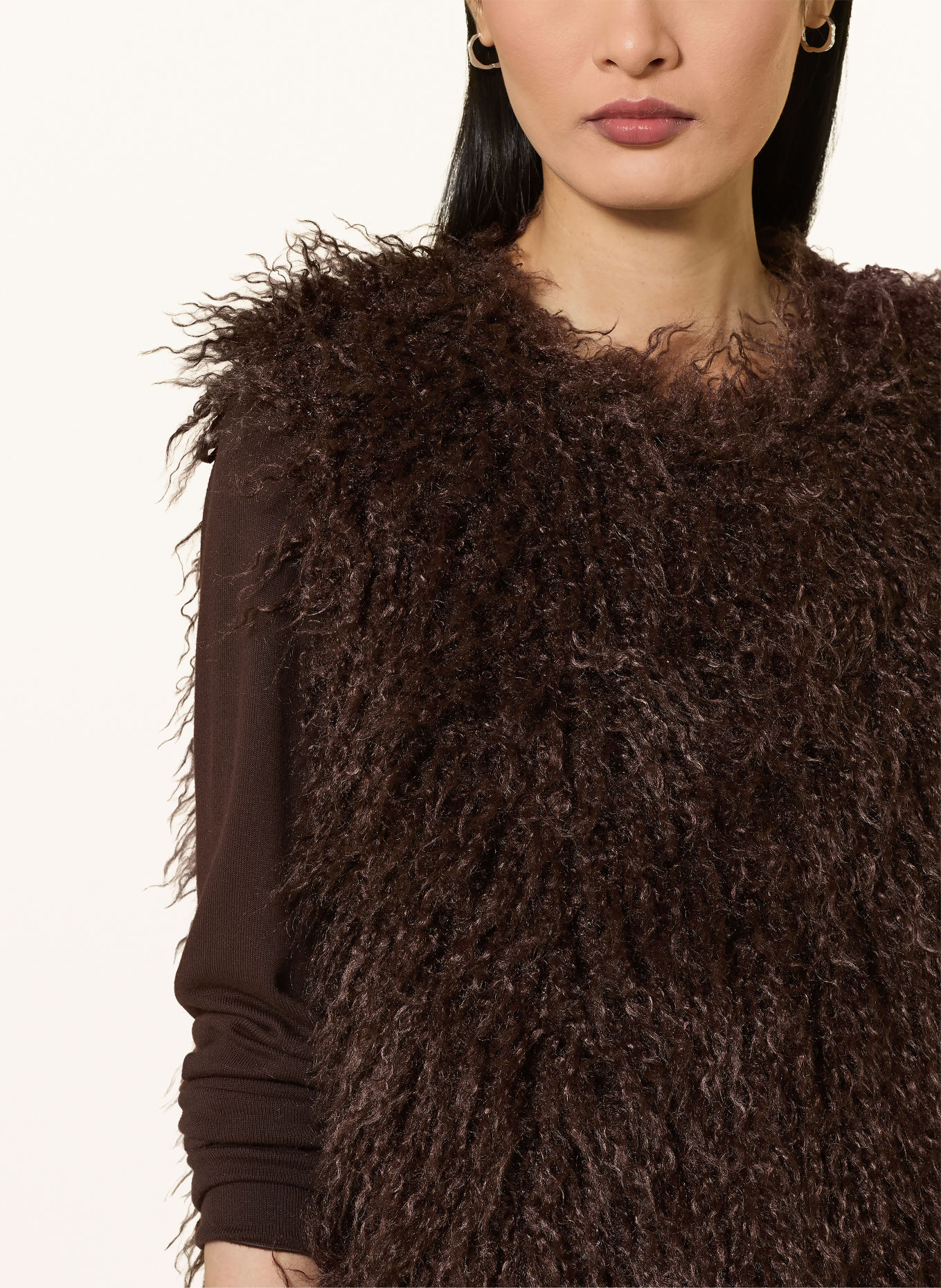 darling harbour Kunstfell-Weste: DARK BROWN