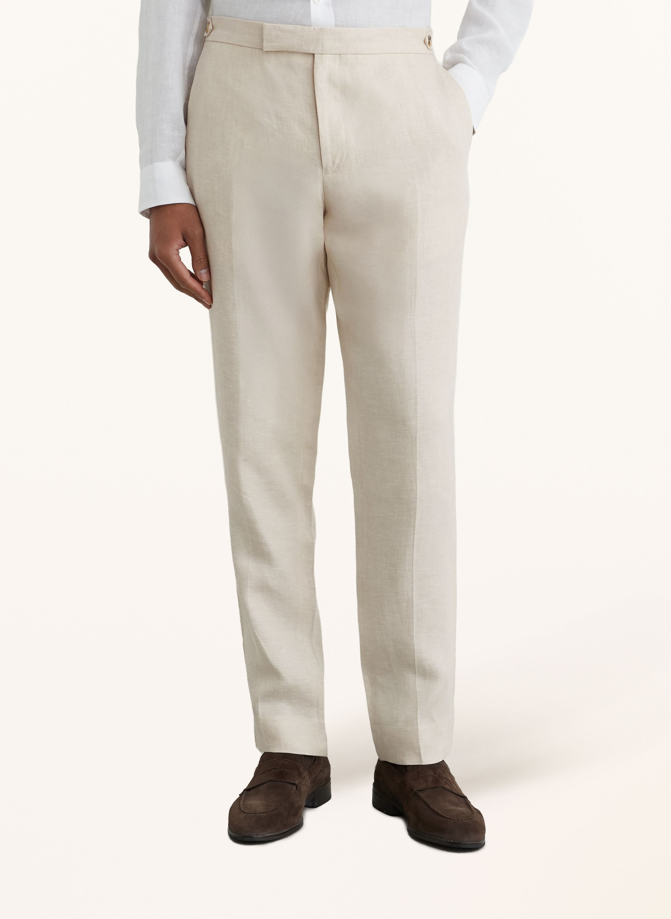 REISS Leinenhose ATLANTIC Slim Fit: BEIGE