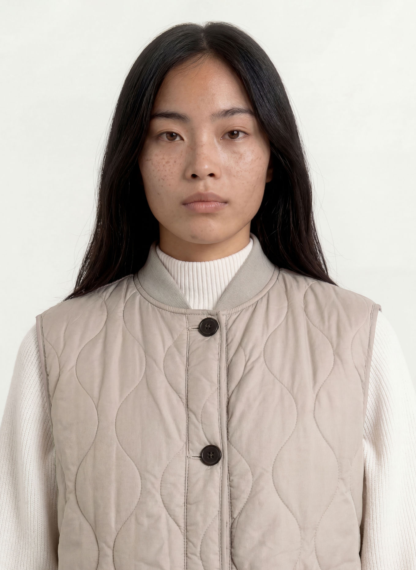 No.1 Como Gilet matelassé VOELS: TAUPE