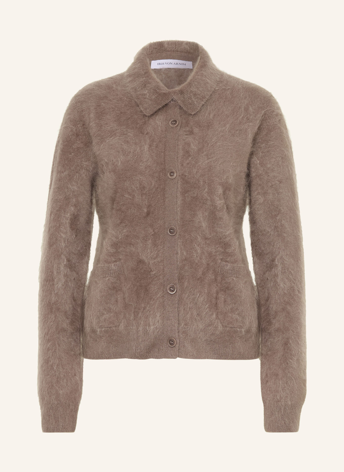 IRIS von ARNIM Kashmirstickad kofta ELYN: TAUPE