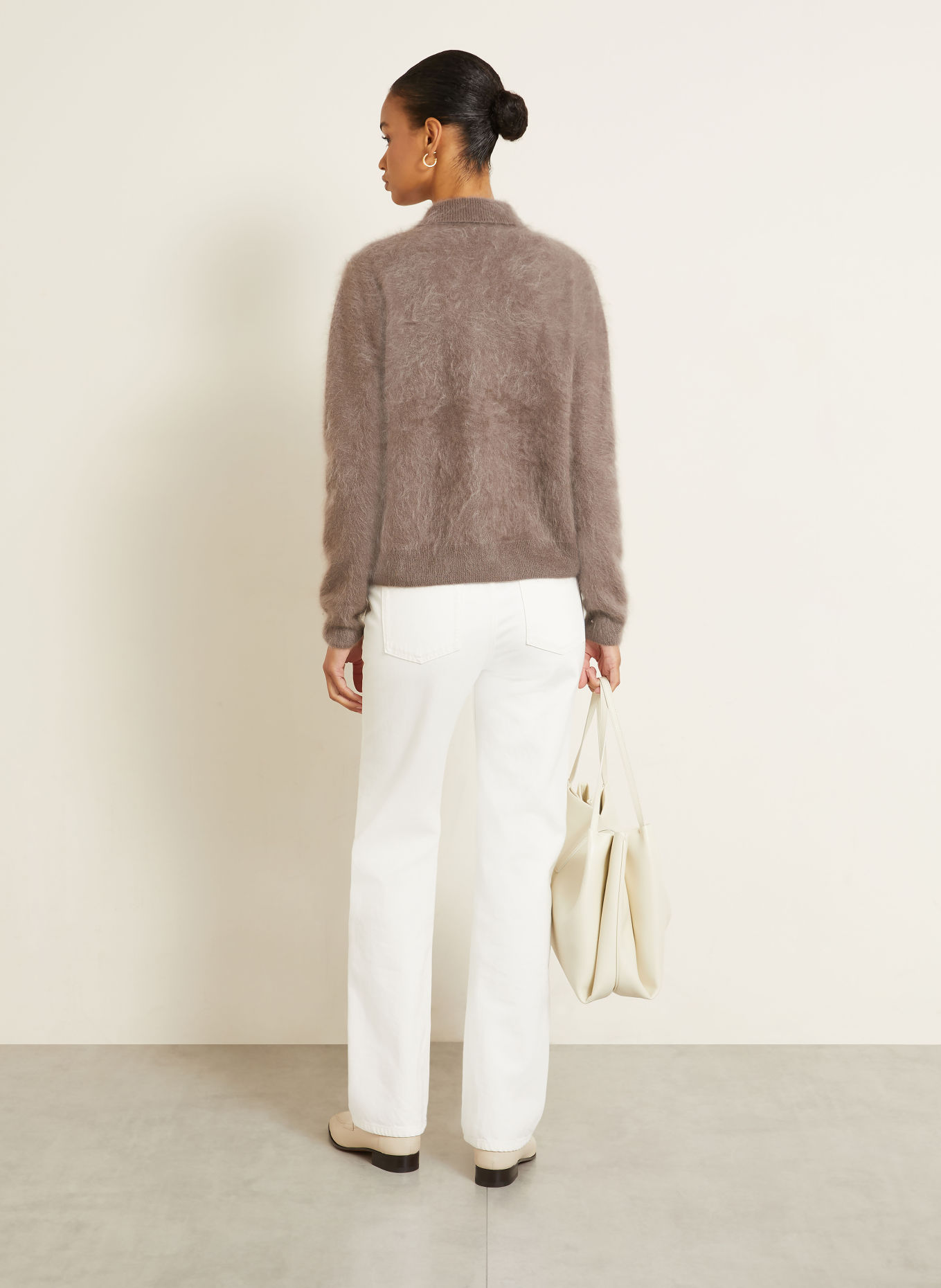 IRIS von ARNIM Kashmirstickad kofta ELYN: TAUPE