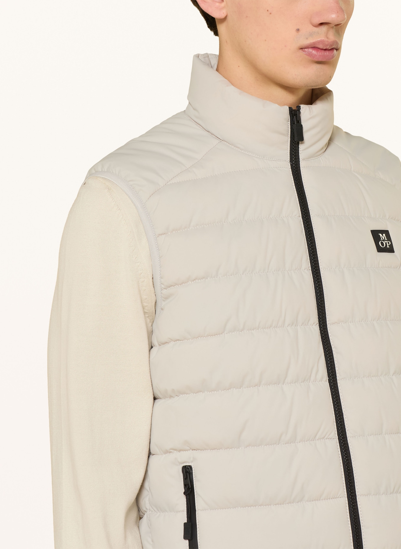 Marc O'Polo Quilted vest: LIGHT GRAY