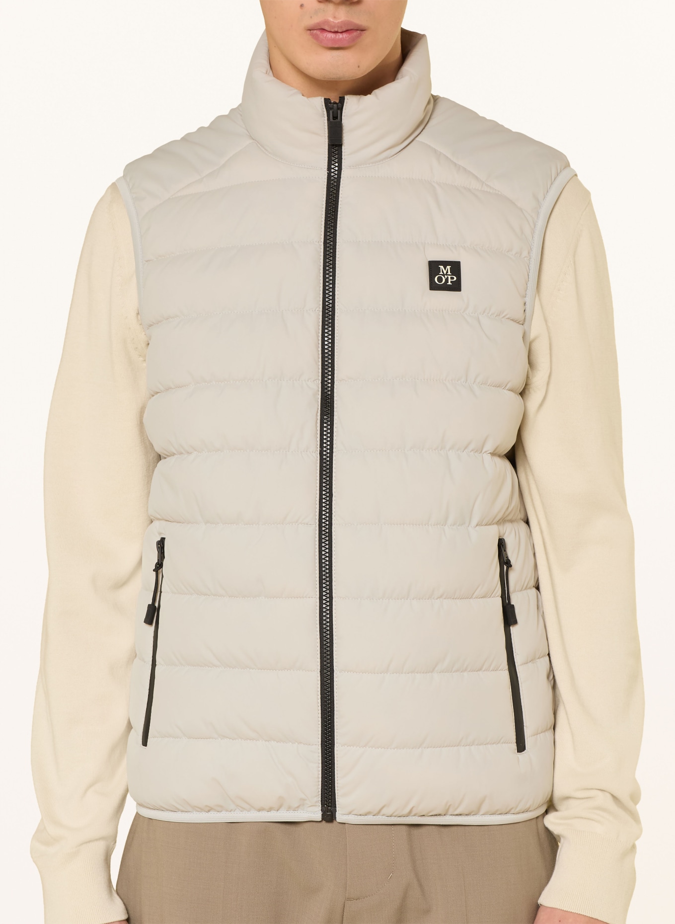 Marc O'Polo Quilted vest: LIGHT GRAY