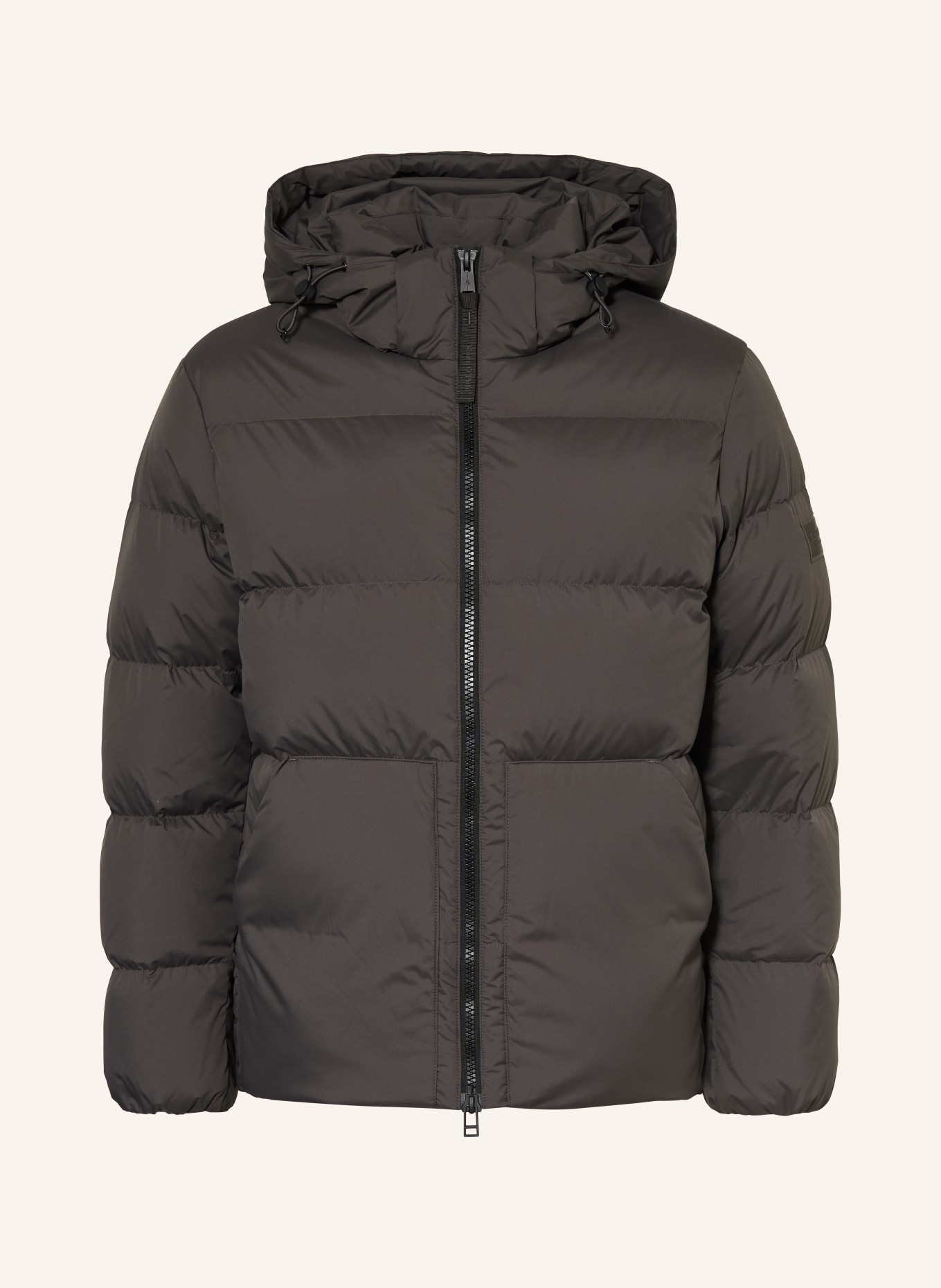 Marc O'Polo Down jacket with removable hood: KHAKI
