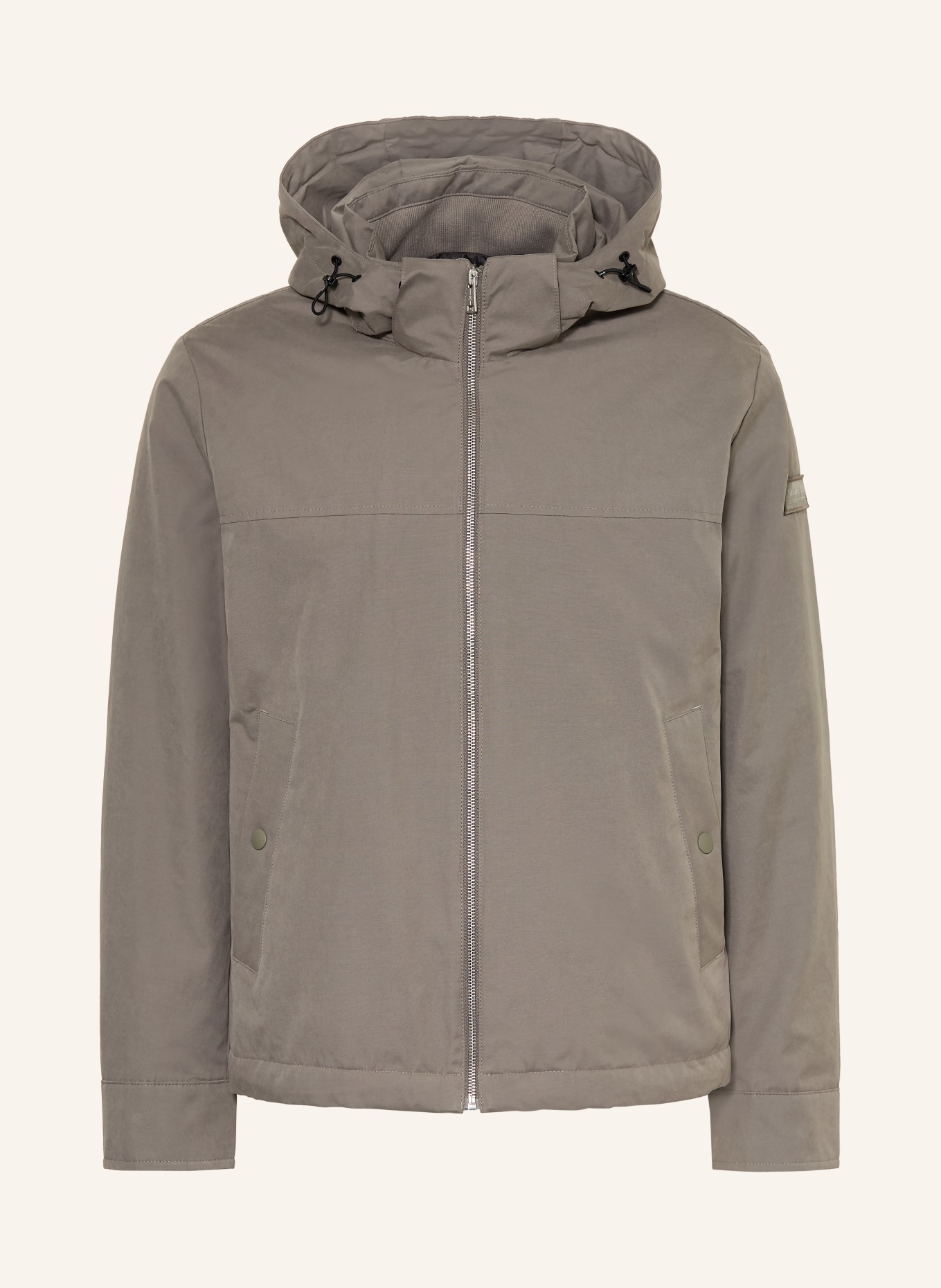 Marc O'Polo Jacket with detachable hood: LIGHT GRAY