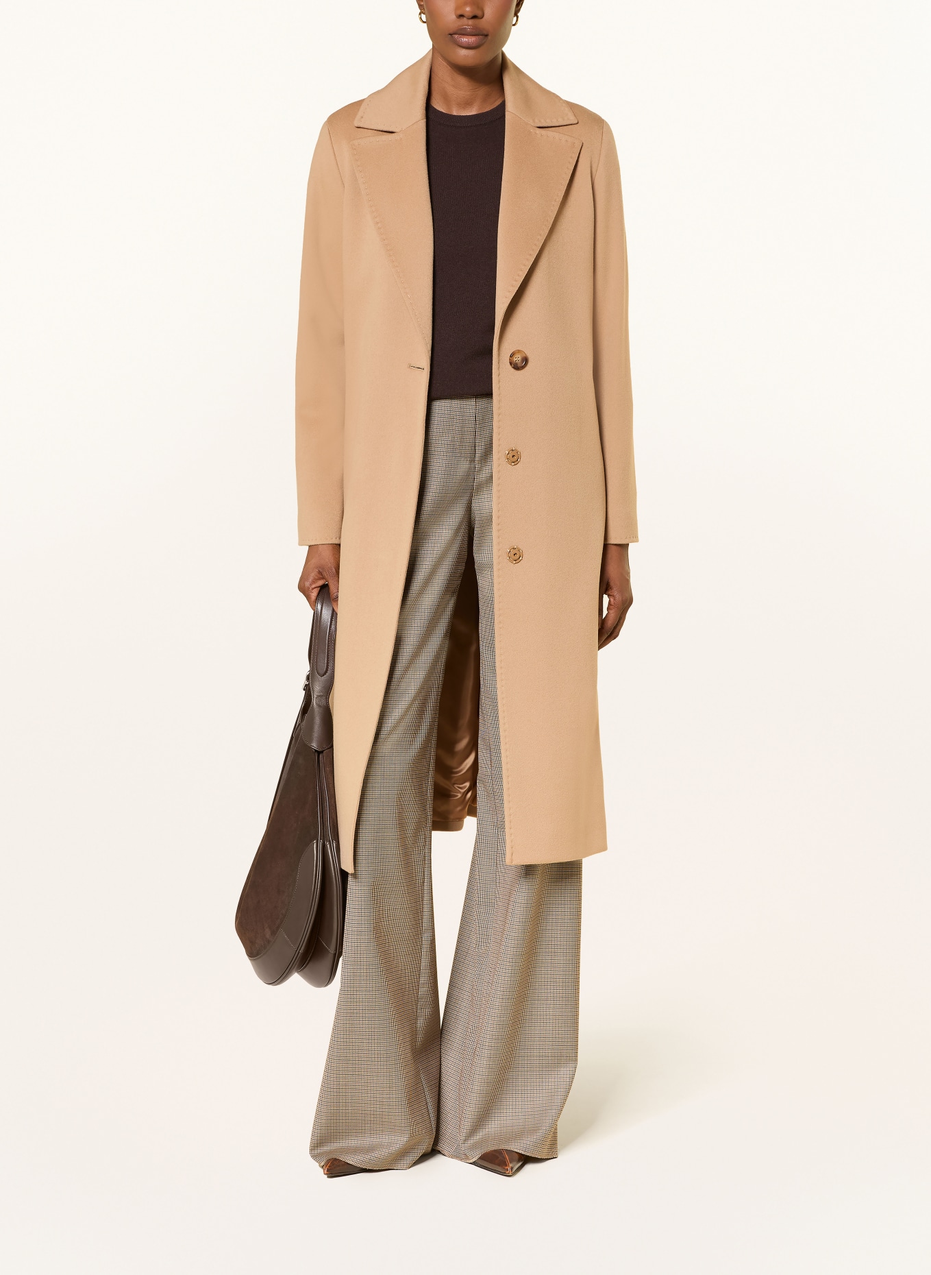 CINZIA ROCCA Wool coat: CAMEL