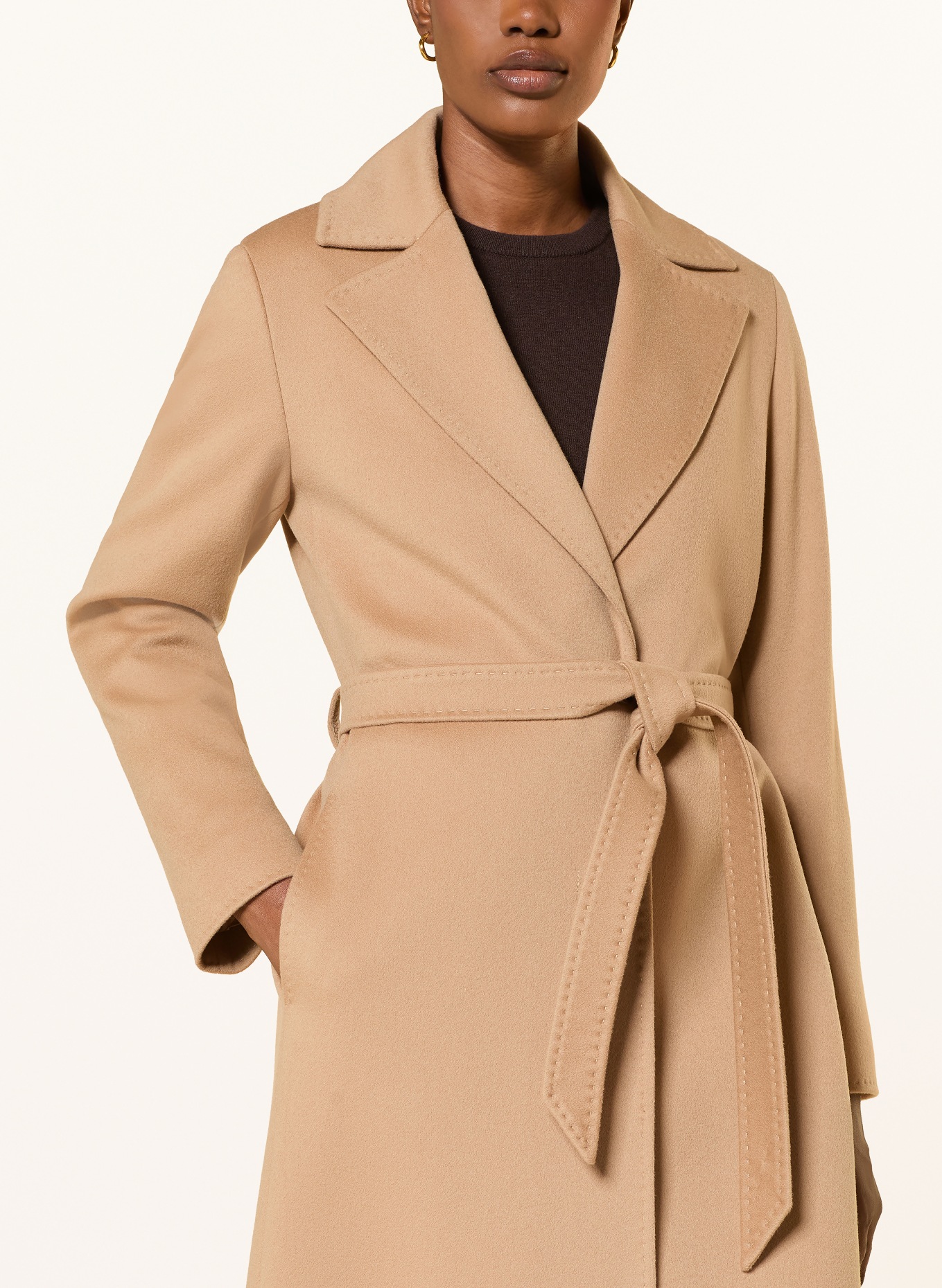 CINZIA ROCCA Wool coat: CAMEL