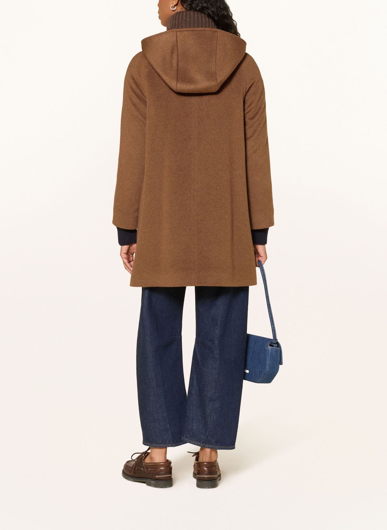 CINZIA ROCCA Dufflecoat mit abnehmbarer Kapuze: BRAUN / DUNKELBRAUN