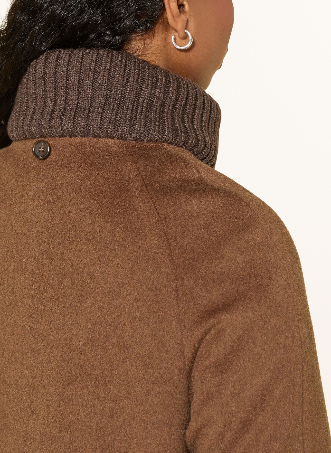 CINZIA ROCCA Dufflecoat mit abnehmbarer Kapuze: BRAUN / DUNKELBRAUN