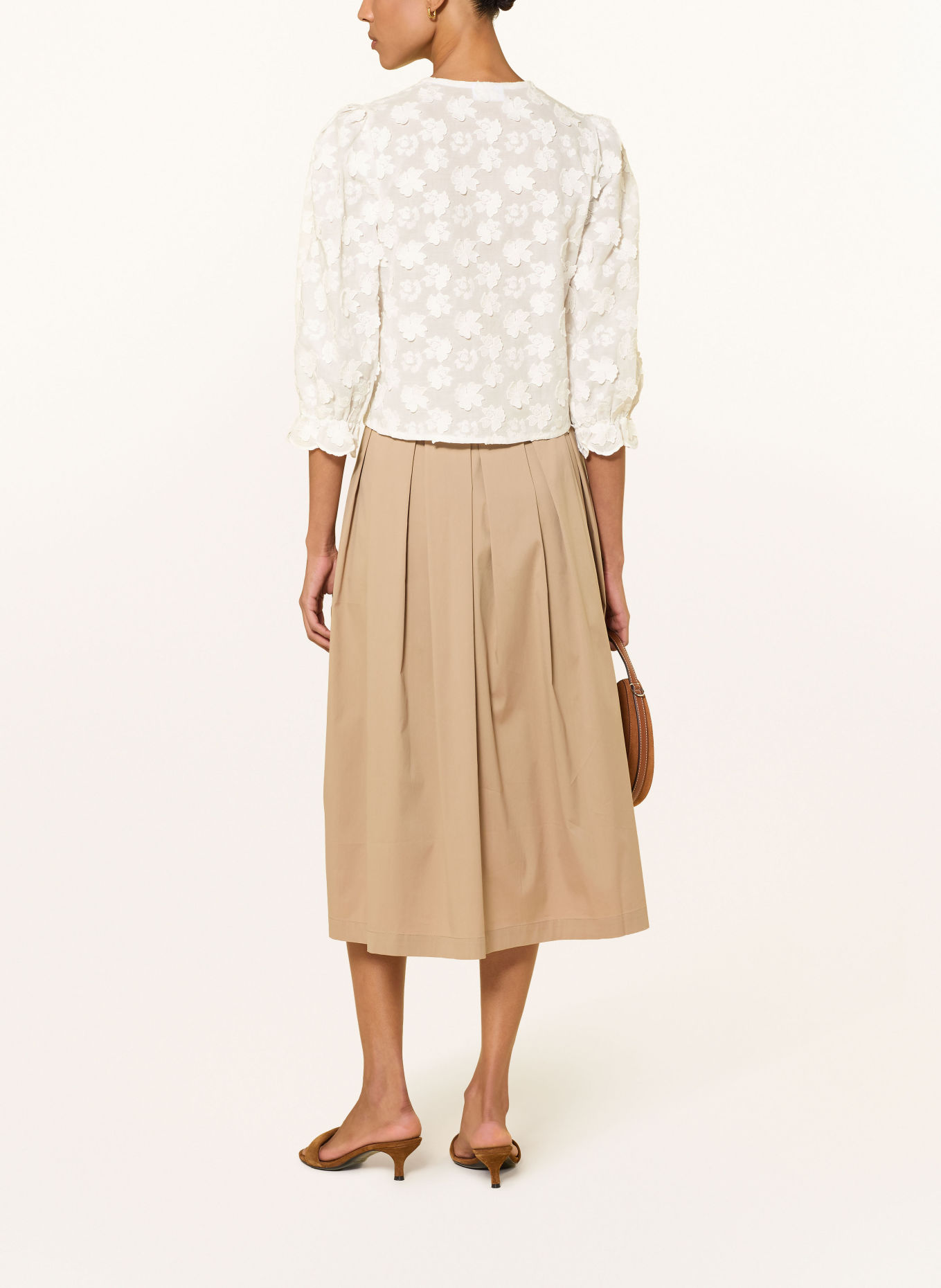 WALDORFF Blouse dirndl à manches 3/4: CRÈME