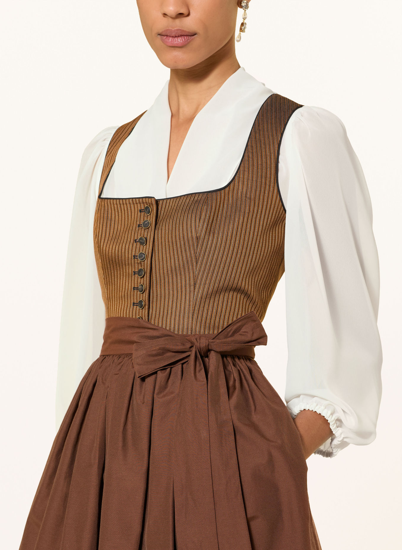 WALDORFF Dirndl blouse with 3/4 sleeves: CREAM