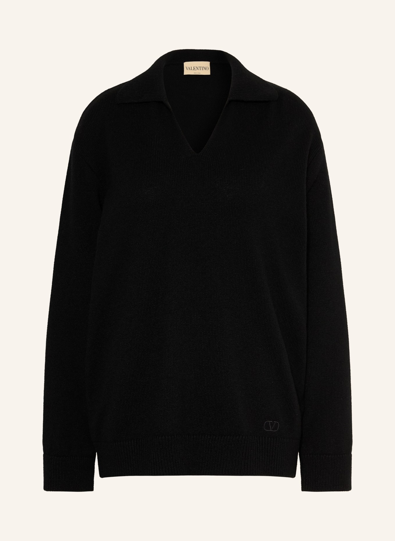 VALENTINO Cashmere Sweater SOLID: BLACK