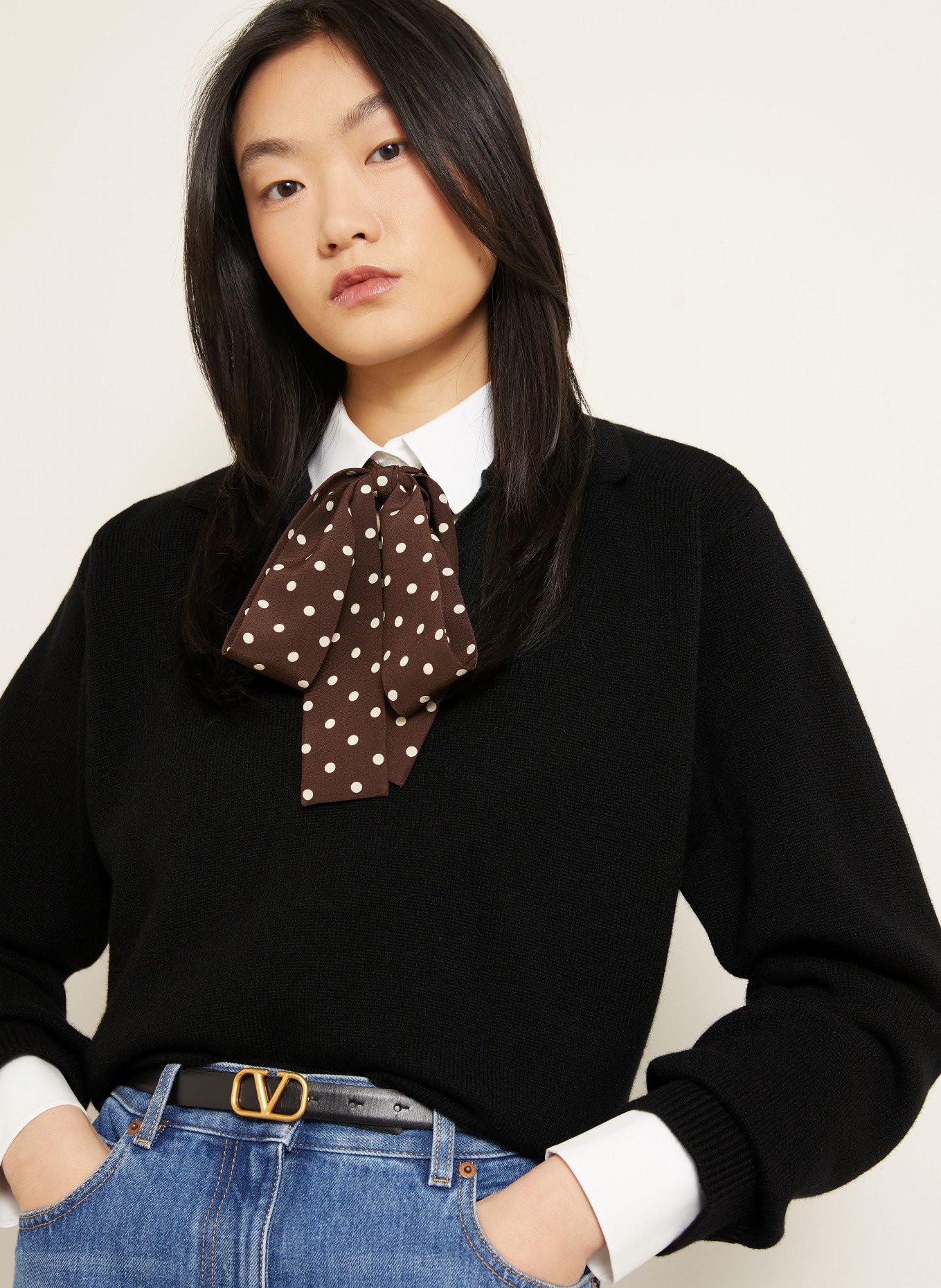 VALENTINO Cashmere Sweater SOLID: BLACK