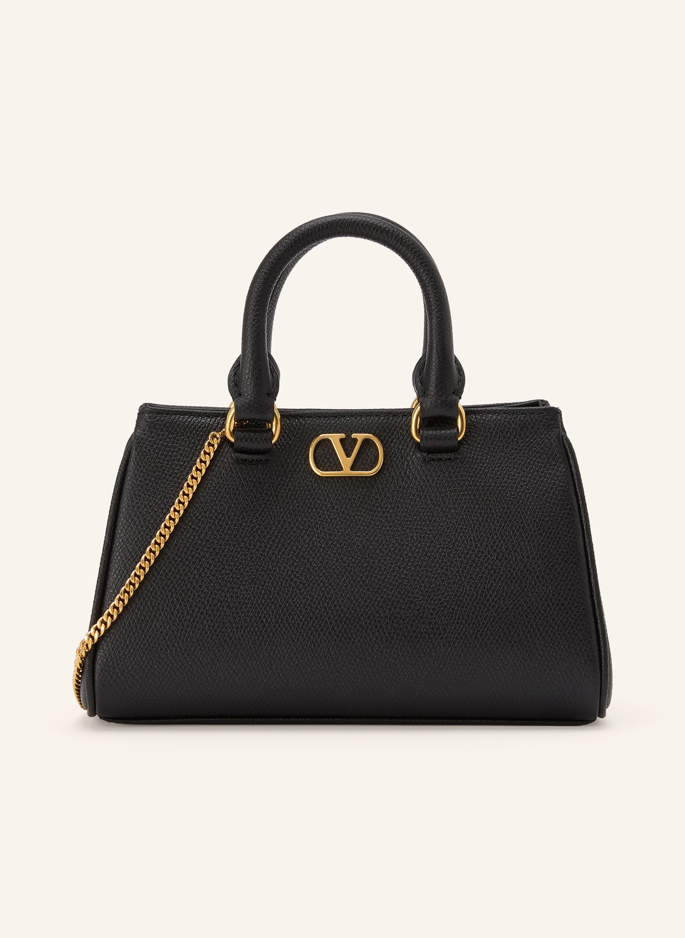 VALENTINO GARAVANI Handtasche VLOGO SIGNATURE MINI: SCHWARZ / GOLD
