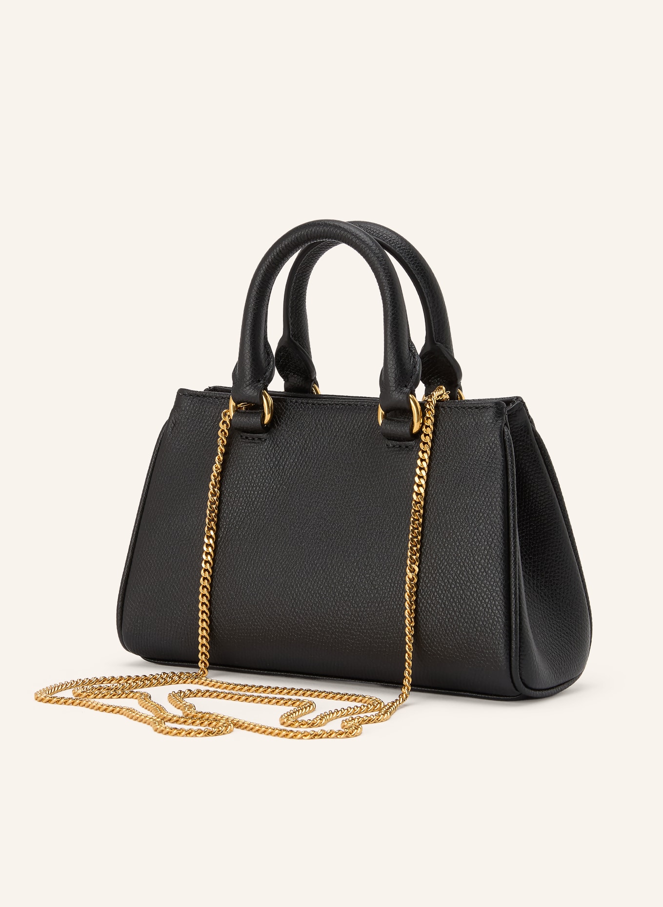 VALENTINO GARAVANI Handtasche VLOGO SIGNATURE MINI: SCHWARZ / GOLD
