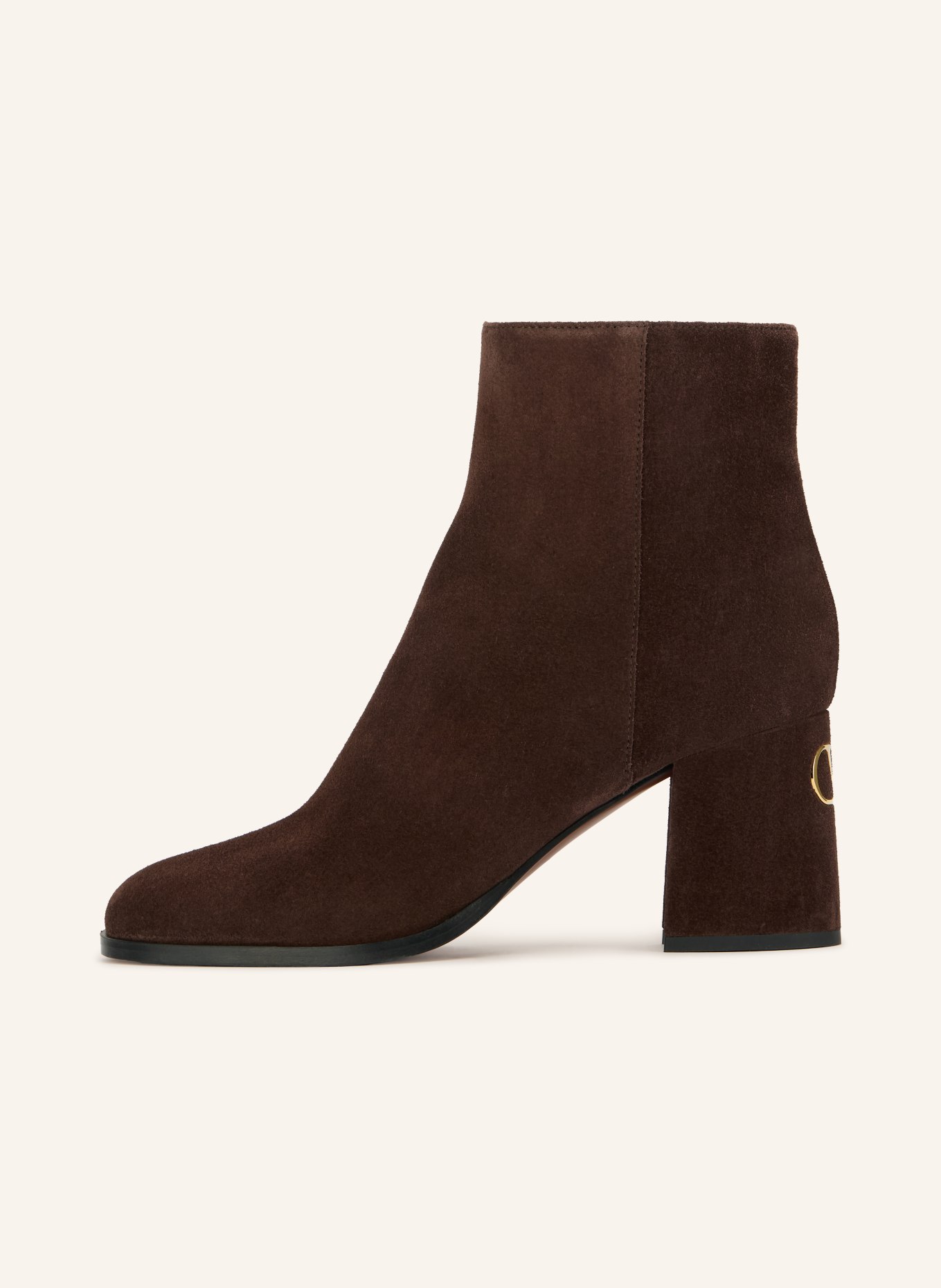 VALENTINO GARAVANI Stiefeletten: DUNKELBRAUN / GOLD