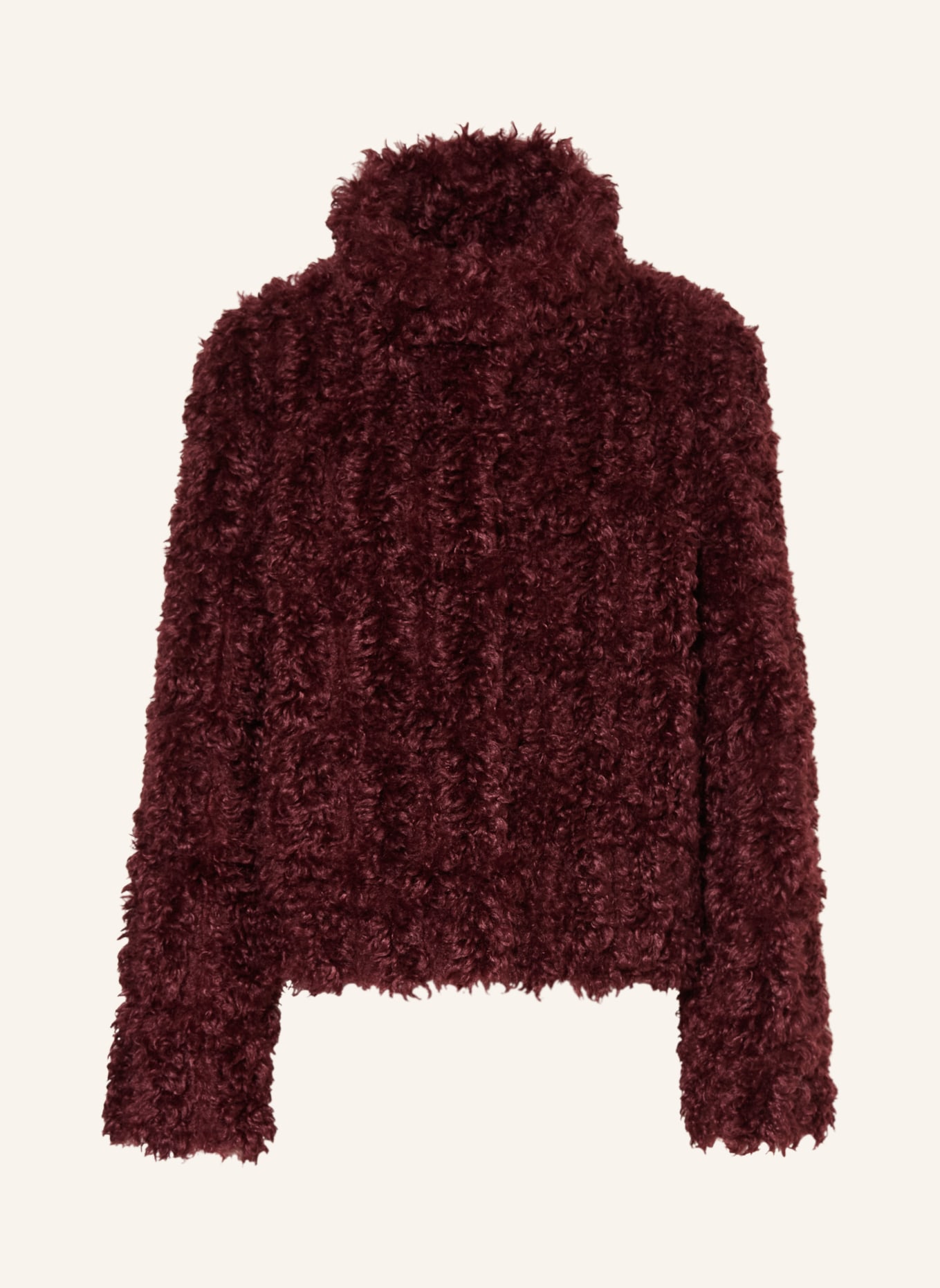 lilienfels Faux fur jacket: DARK RED