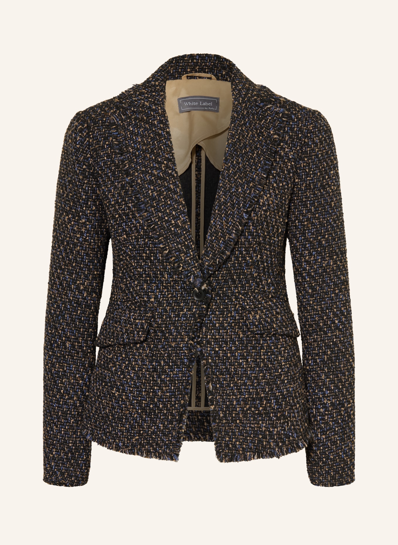 lilienfels Blazer en bouclé: BLEU FONCÉ / MARRON / BLEU