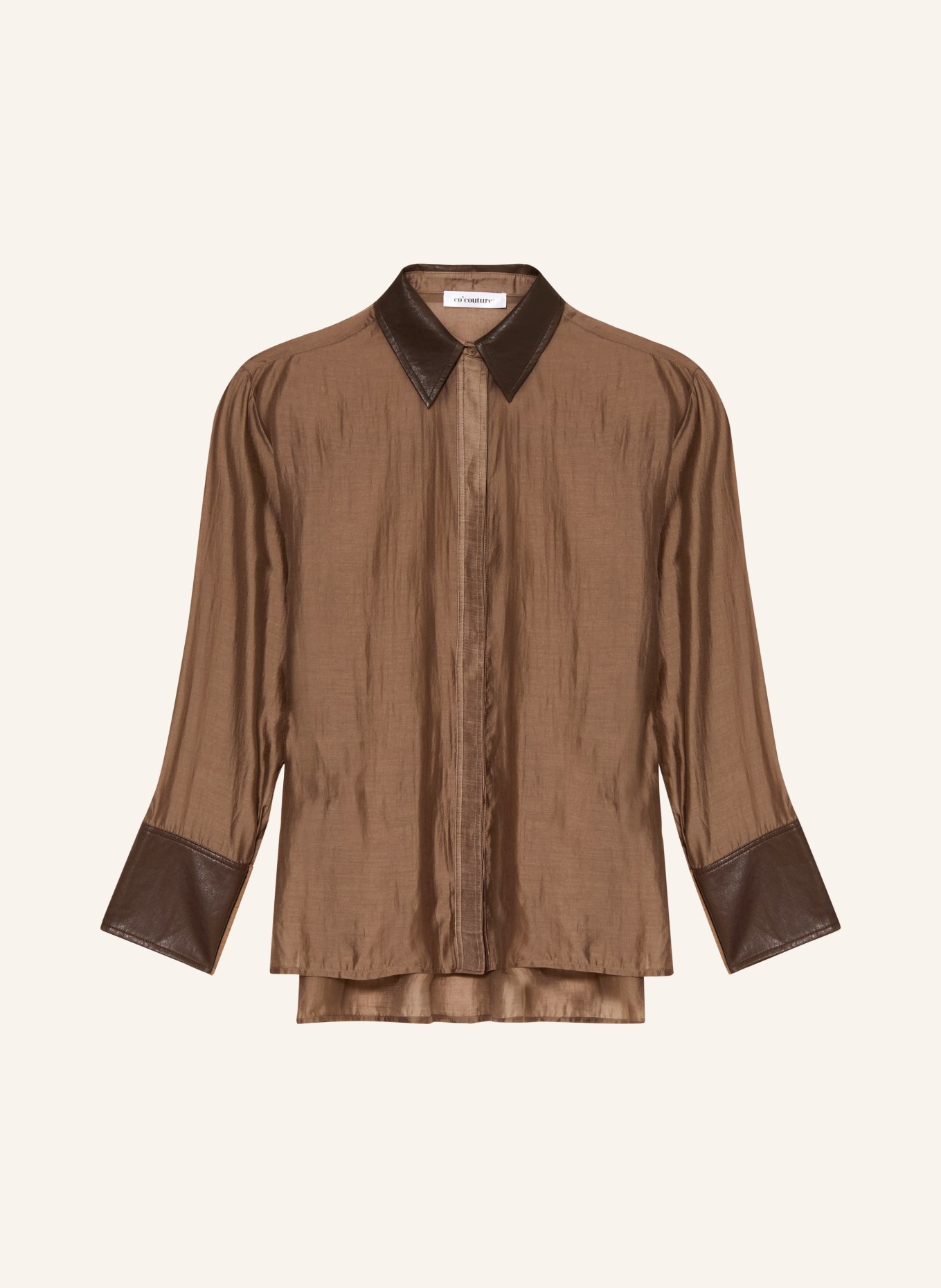 co'couture KAWACC Shirt Blouse: DARK BROWN