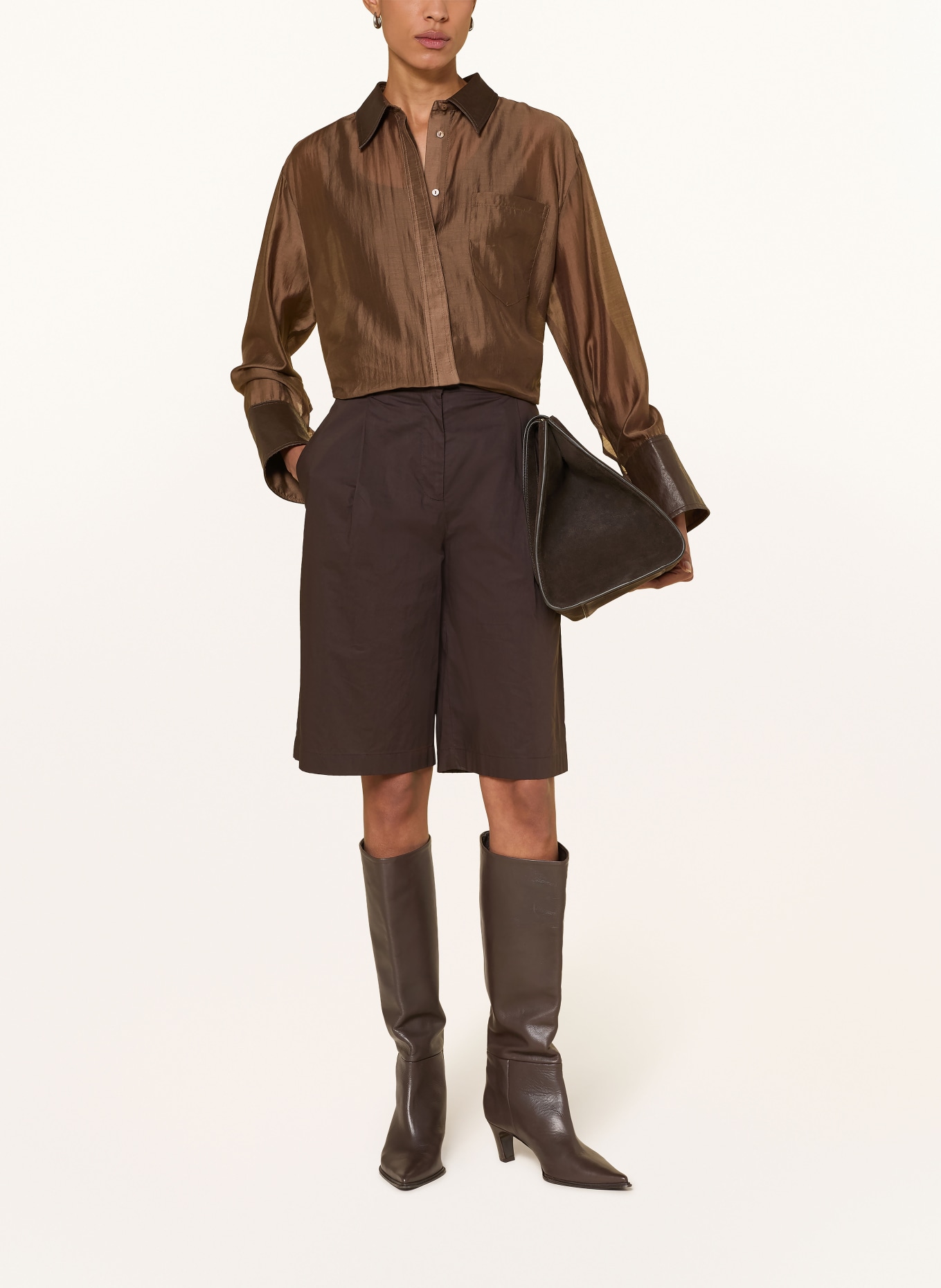 co'couture KAWACC Shirt Blouse: DARK BROWN