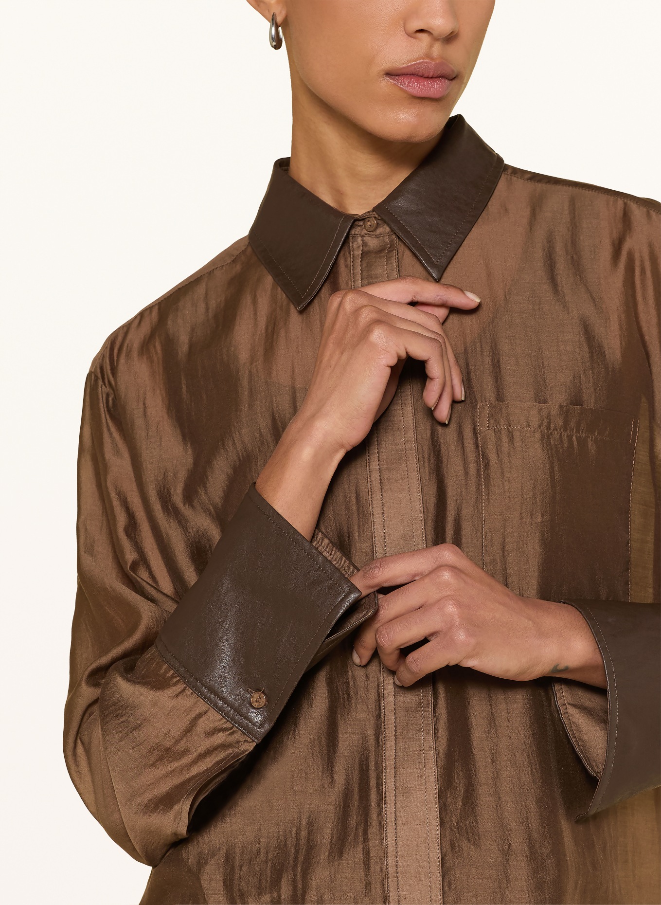 co'couture KAWACC Shirt Blouse: DARK BROWN