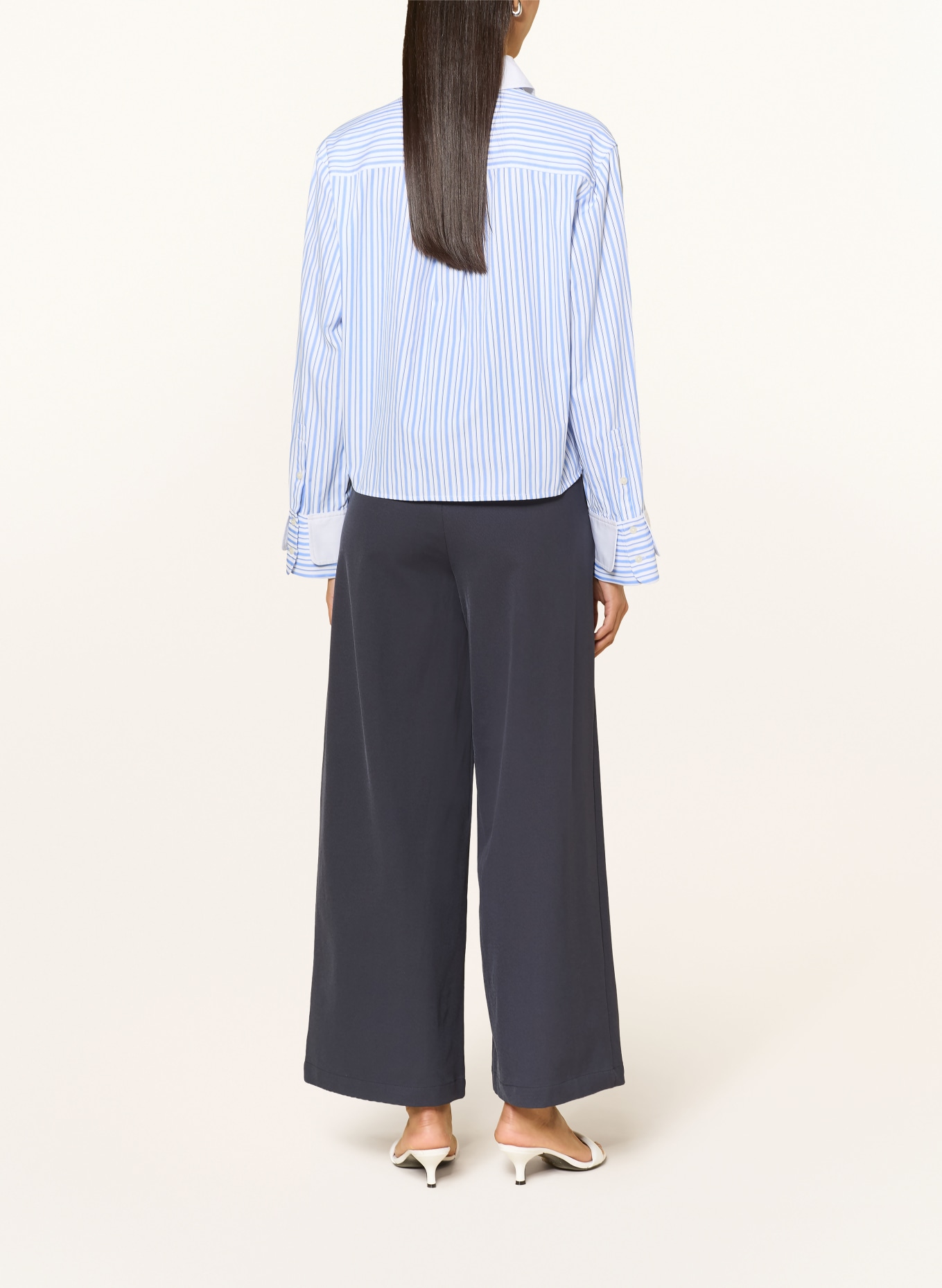 co'couture Overhemdblouse VOUGECC: LICHTBLAUW / DONKERBLAUW / WIT