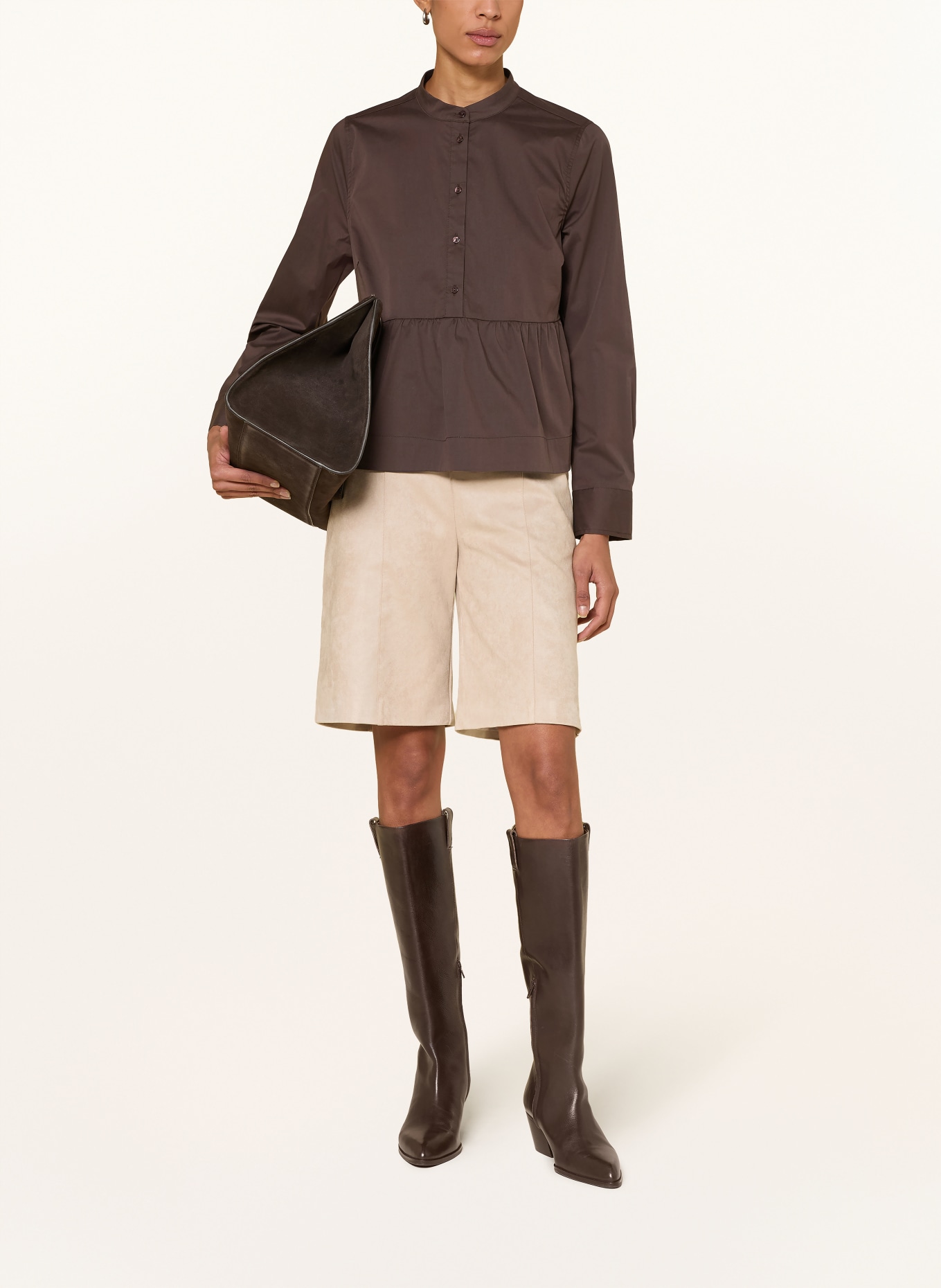 co'couture POPPYCC Blouse Shirt: DARK BROWN