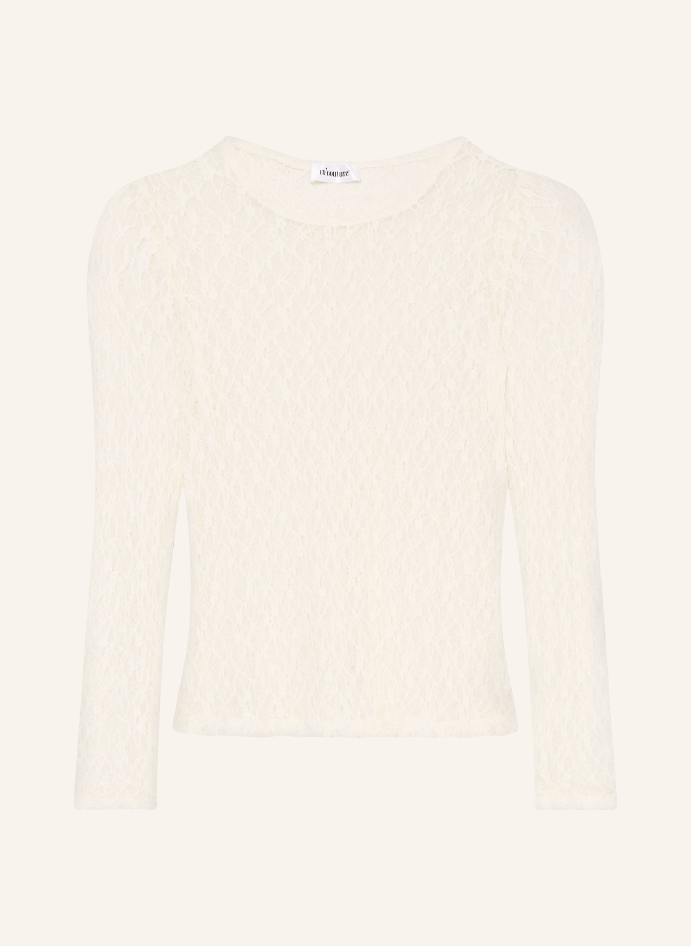 co'couture BARNACC long-sleeve top made of lace: CREAM