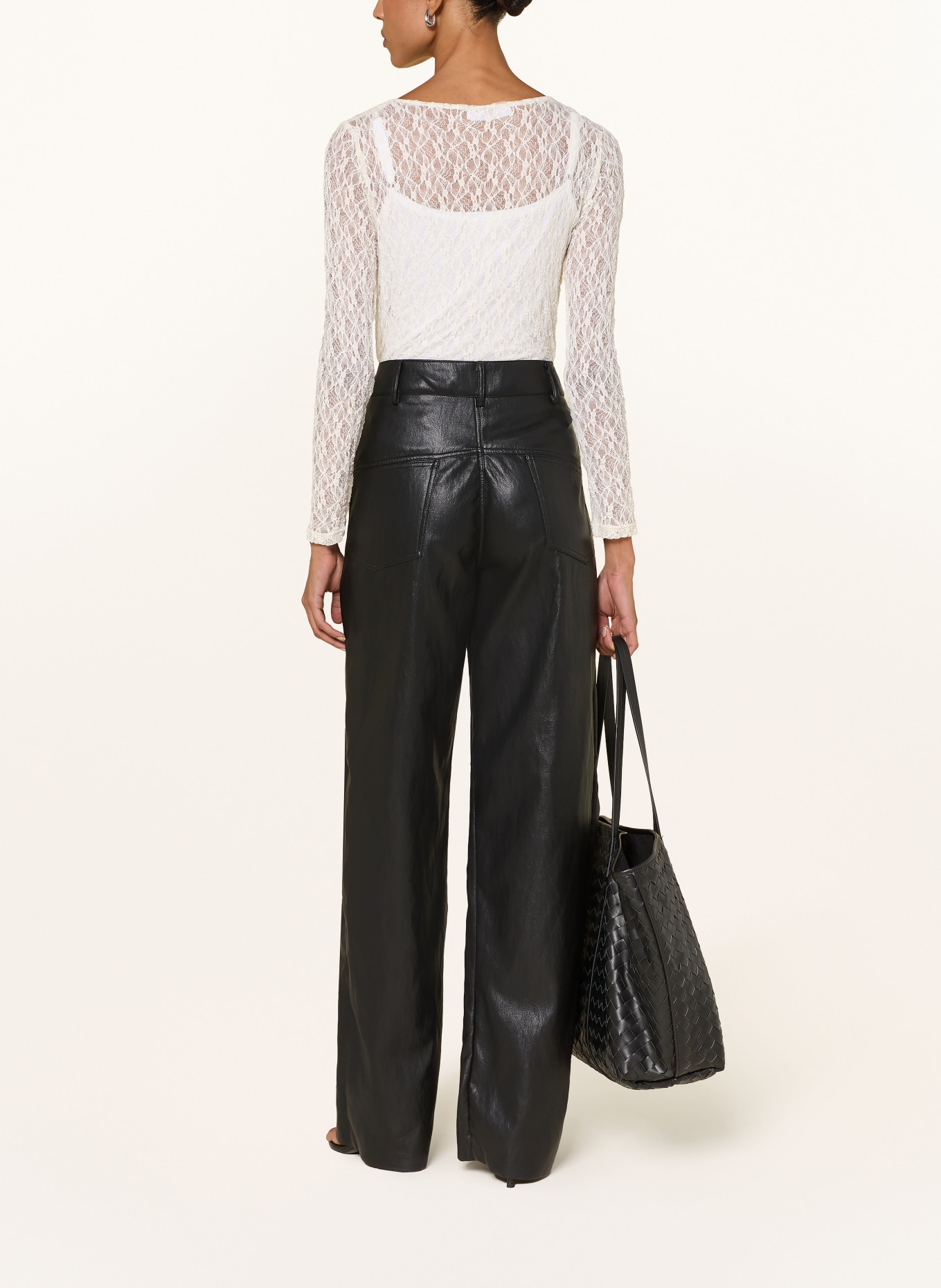 co'couture BARNACC long-sleeve top made of lace: CREAM
