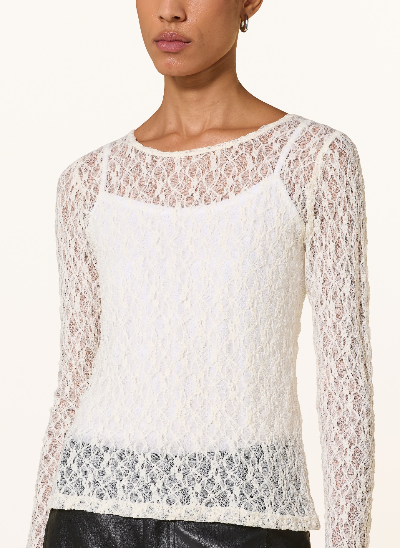 co'couture BARNACC long-sleeve top made of lace: CREAM
