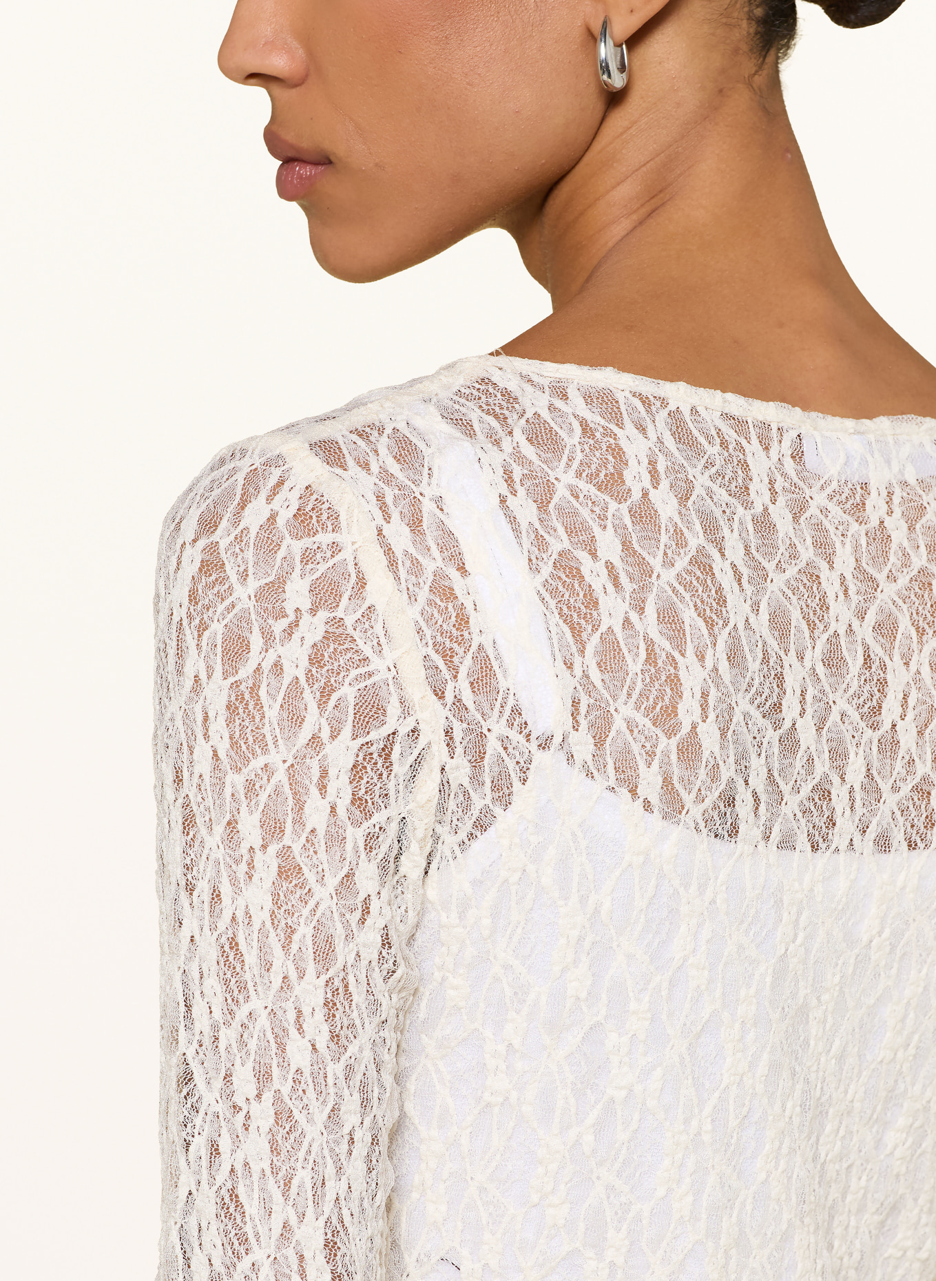co'couture BARNACC long-sleeve top made of lace: CREAM