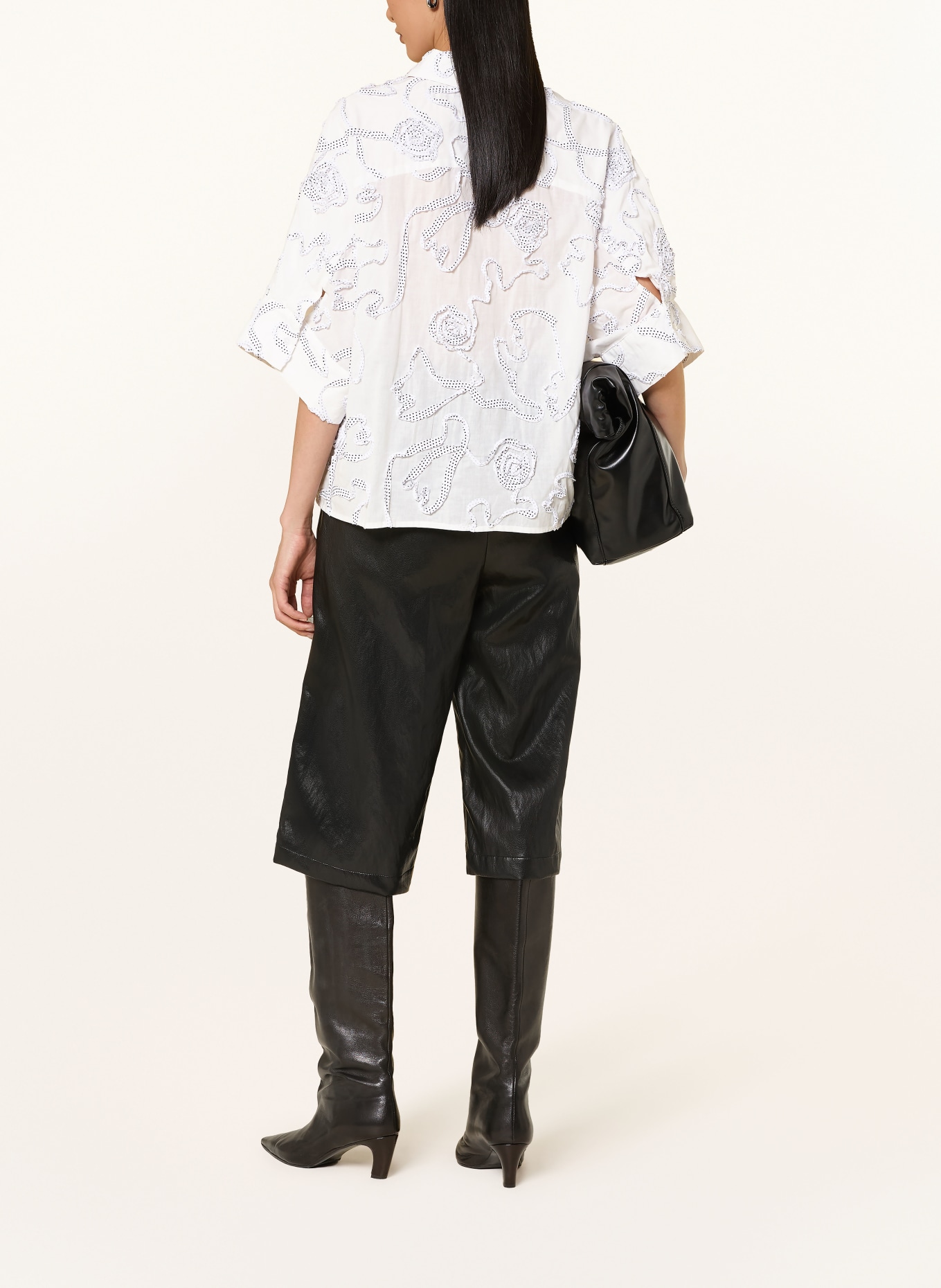 co'couture ELRICCC Shirt Blouse: WHITE / BLACK