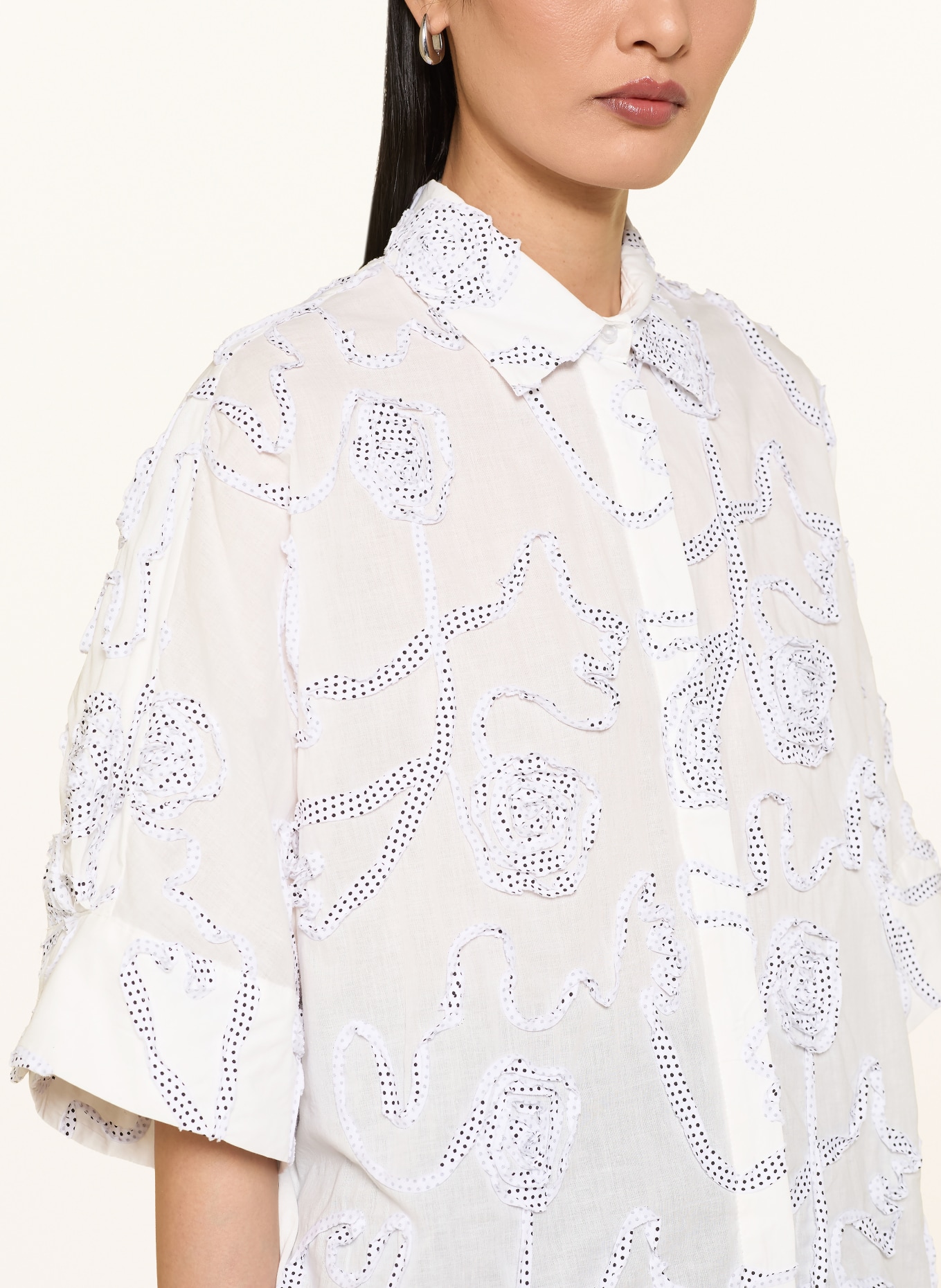 co'couture ELRICCC Shirt Blouse: WHITE / BLACK