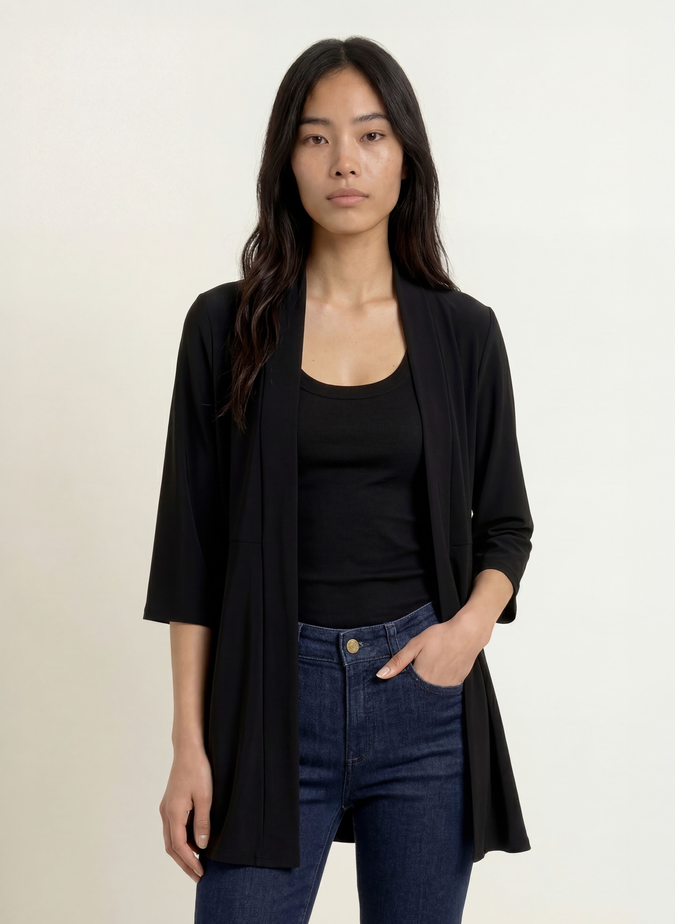 Joseph Ribkoff Longblazer mit 3/4-Arm: SCHWARZ