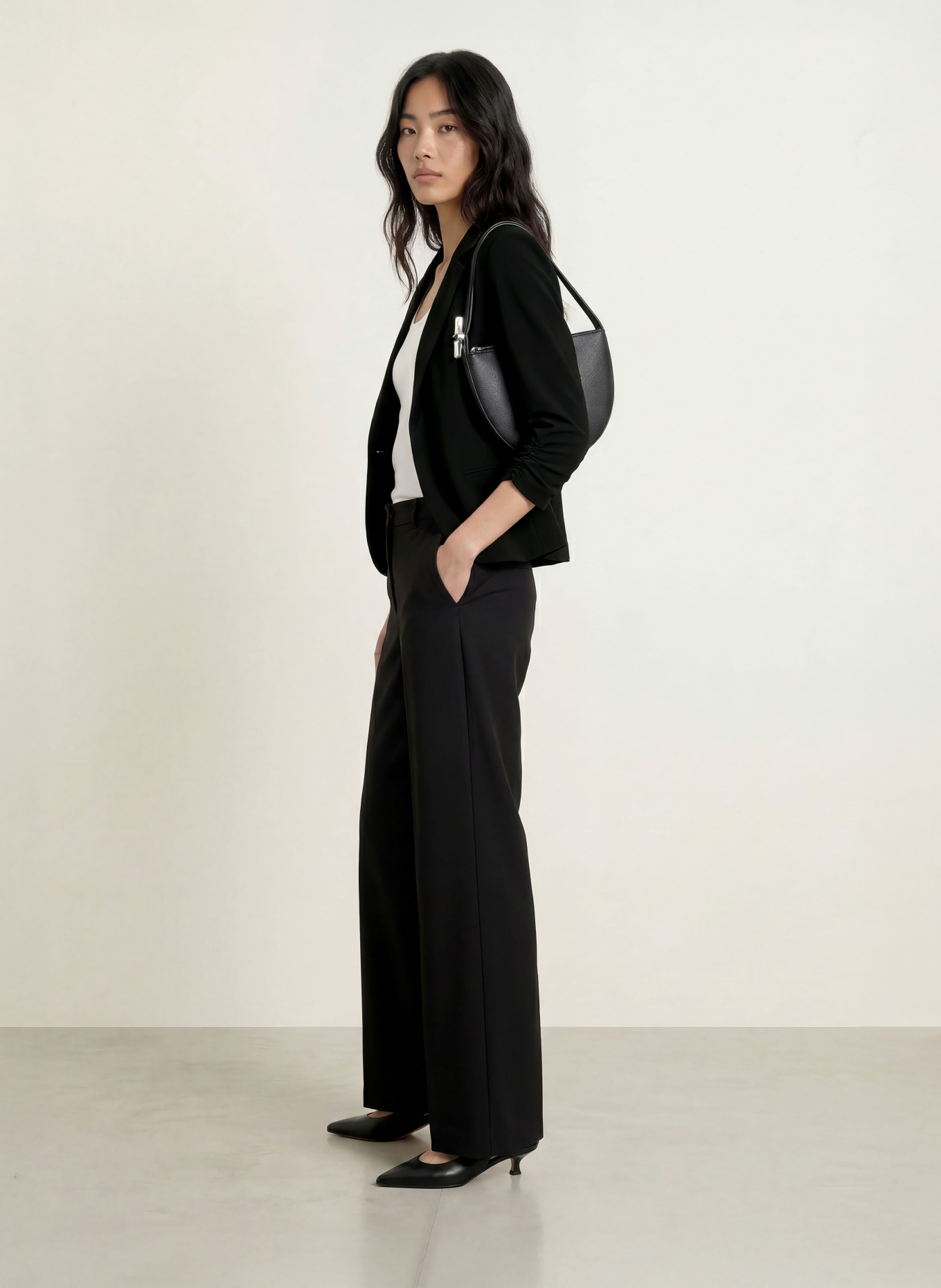 Joseph Ribkoff Blazer with 3/4 sleeves: BLACK