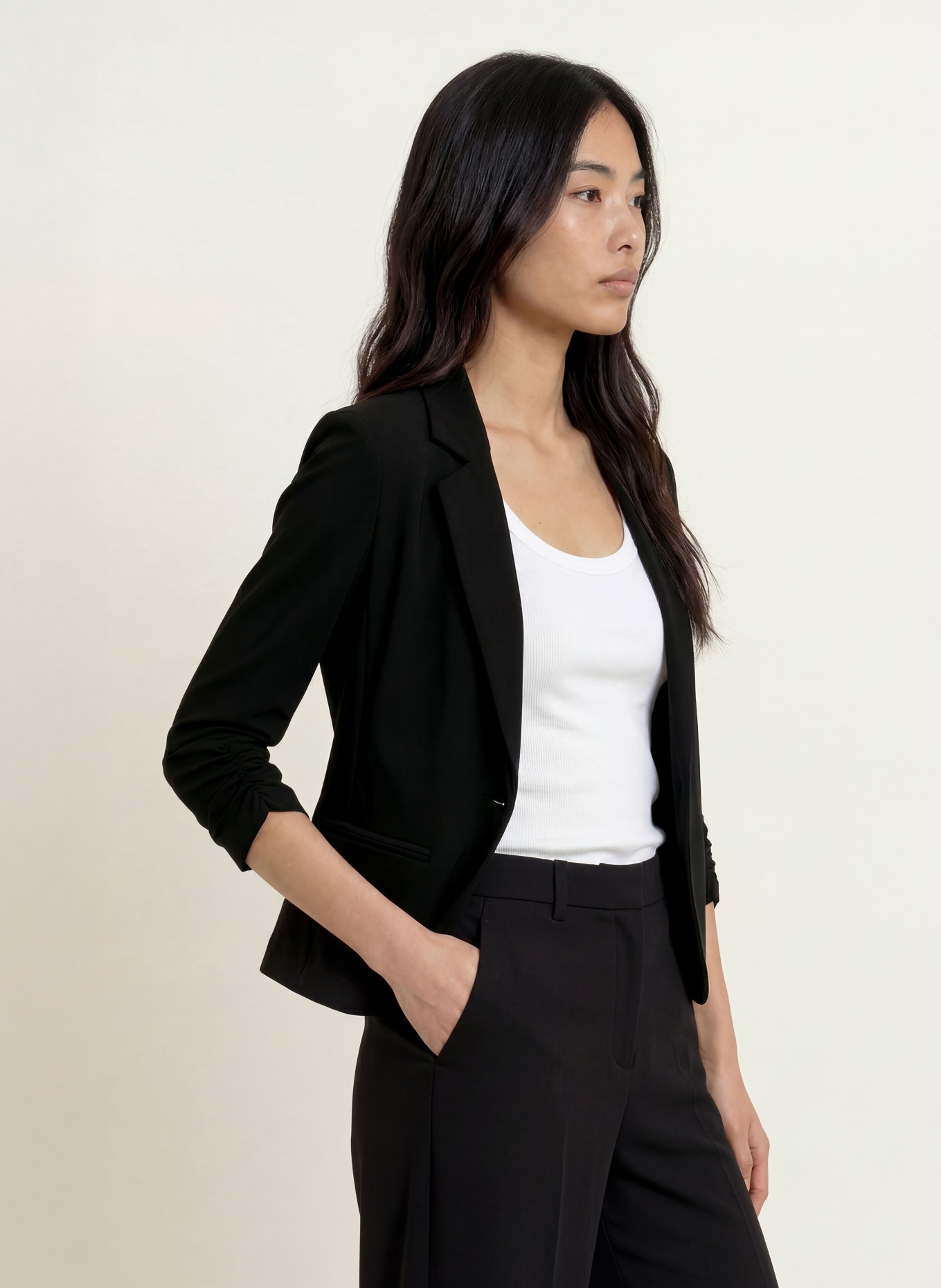 Joseph Ribkoff Blazer with 3/4 sleeves: BLACK