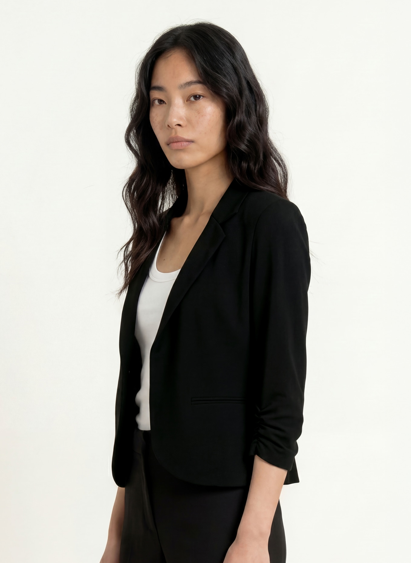 Joseph Ribkoff Blazer with 3/4 sleeves: BLACK