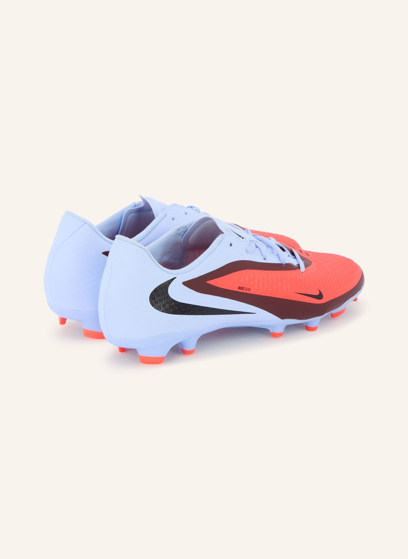 Nike Voetbalschoenen PHANTOM 6 360 ACADEMY FG/MG: LICHTBLAUW / ROOD