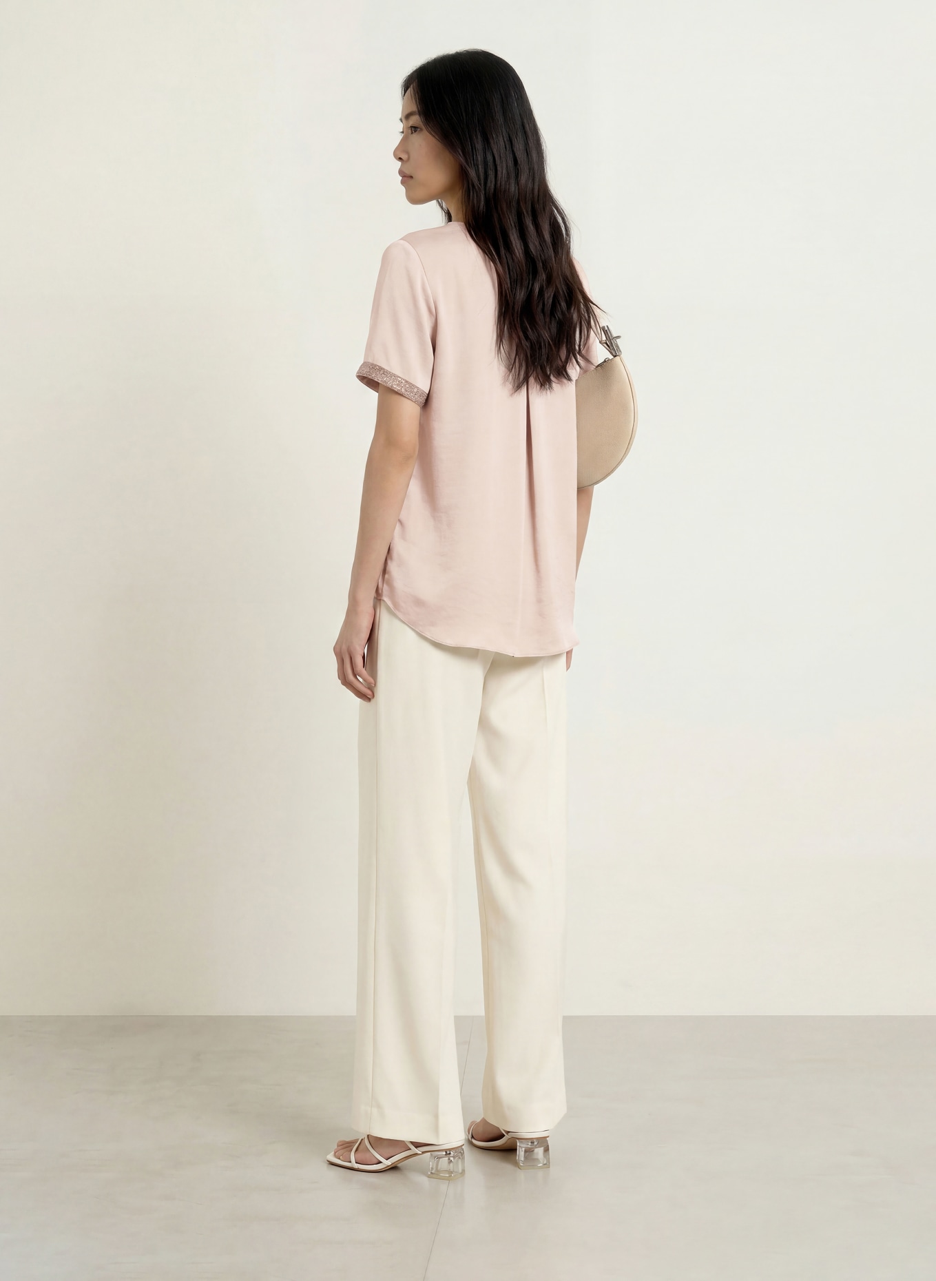 Joseph Ribkoff Blusenshirt mit Schmucksteinen: TAUPE