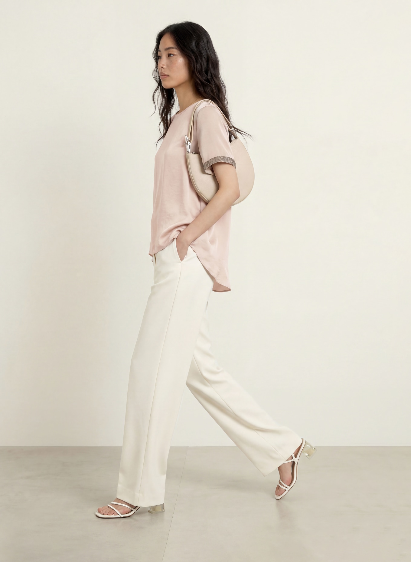 Joseph Ribkoff Blusenshirt mit Schmucksteinen: TAUPE