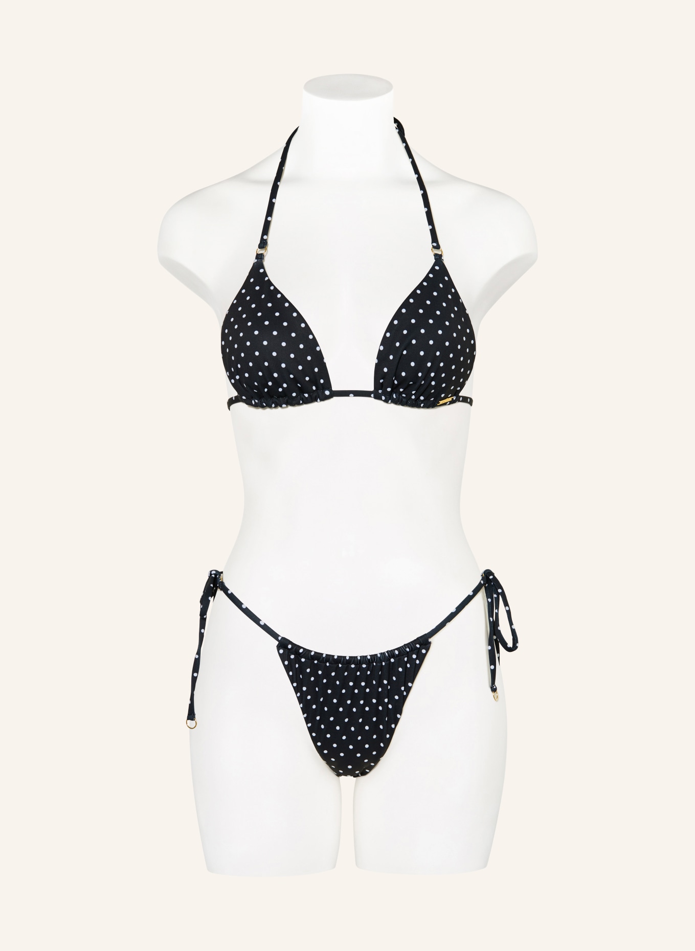 NINETY-9 Triangel-bikinitrosa POSITANO: MÖRKBLÅ / VIT