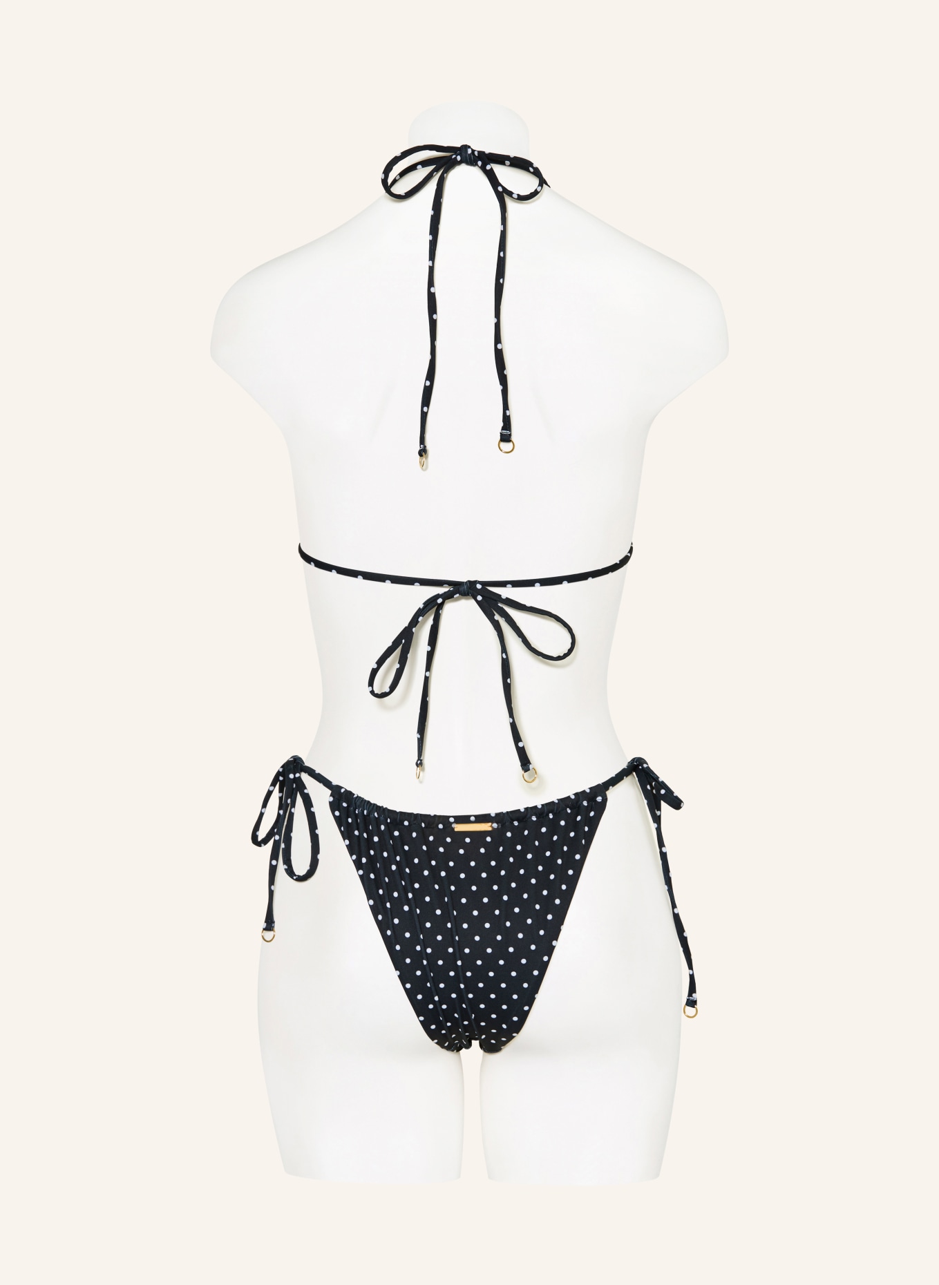 NINETY-9 Triangel-bikinitopp POSITANO: MÖRKBLÅ / VIT