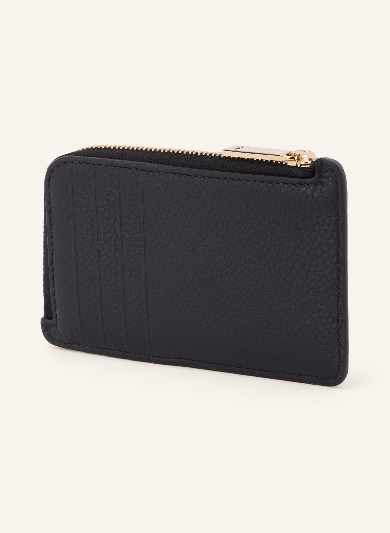FERRAGAMO Porte-cartes DOUBLE GANCIO: NOIR / OR