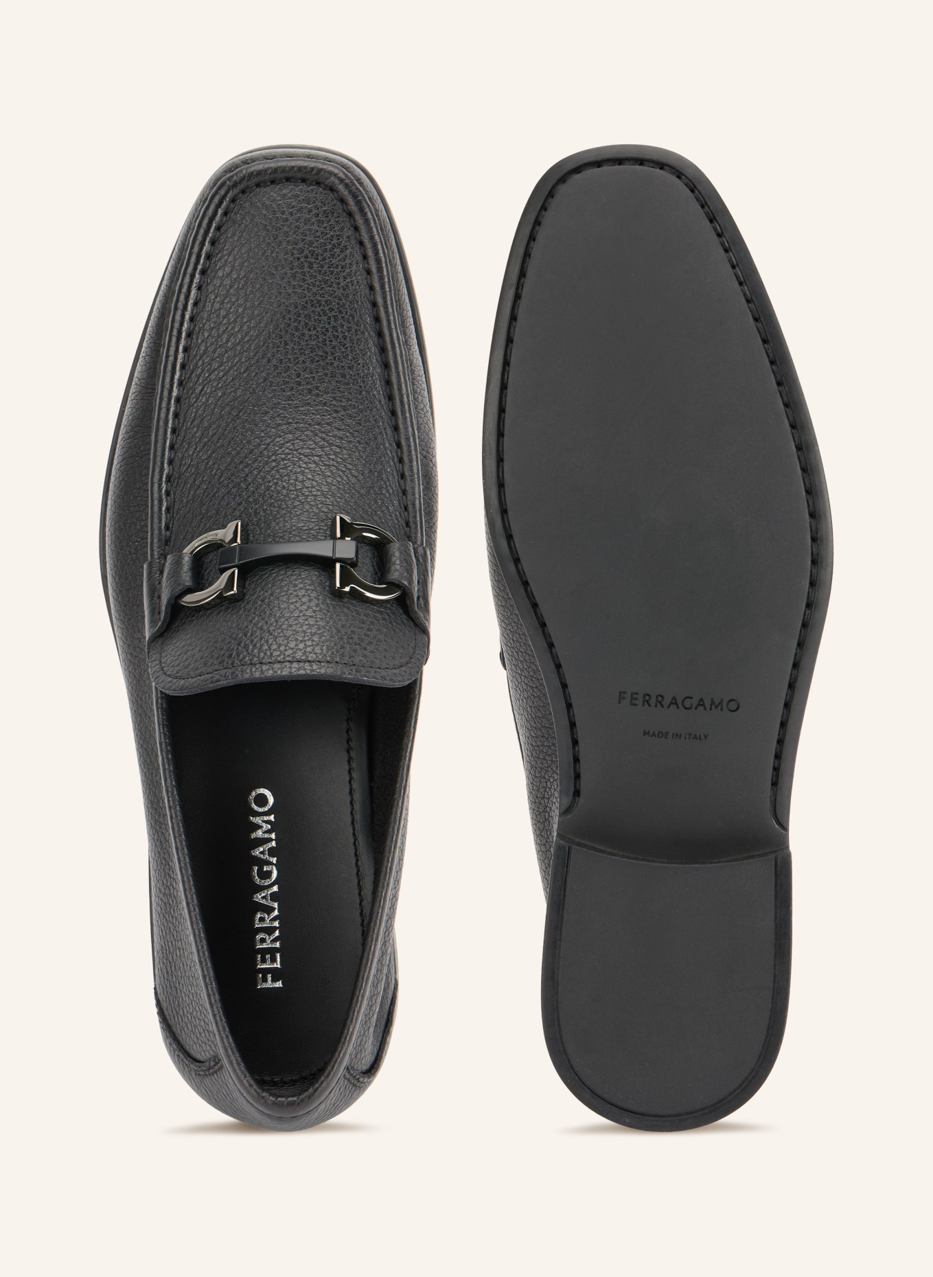 FERRAGAMO Mocasini GRANDIOSO: NEGRU
