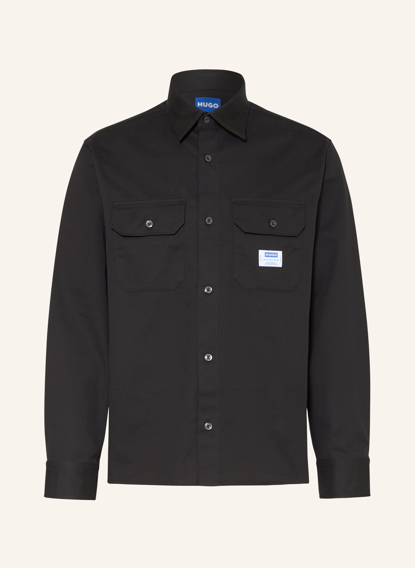 HUGO Overshirt EKYNONE: SCHWARZ