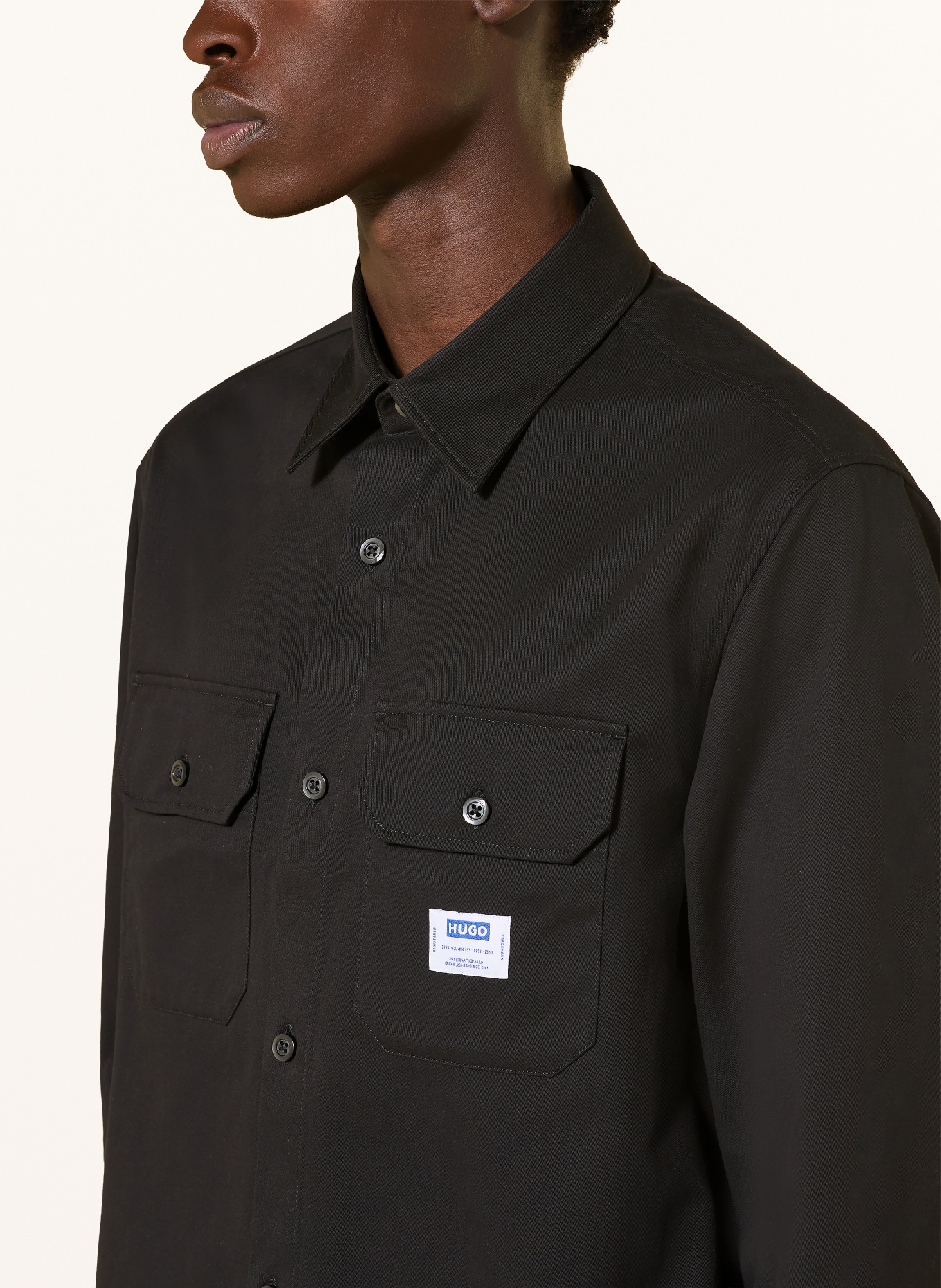 HUGO Overshirt EKYNONE: SCHWARZ