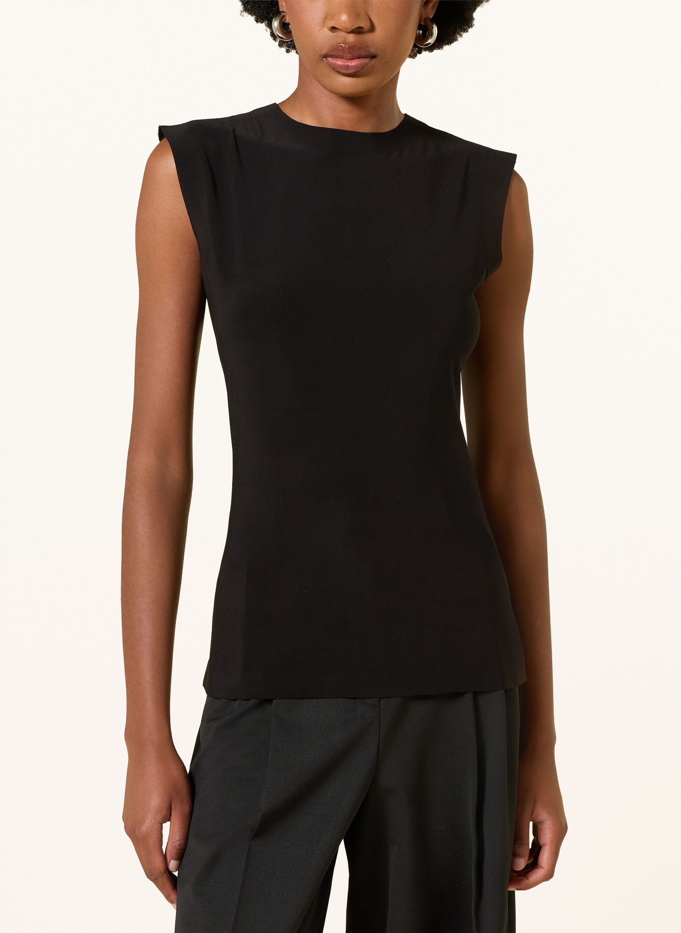 NORMA KAMALI Jerseytop: SCHWARZ