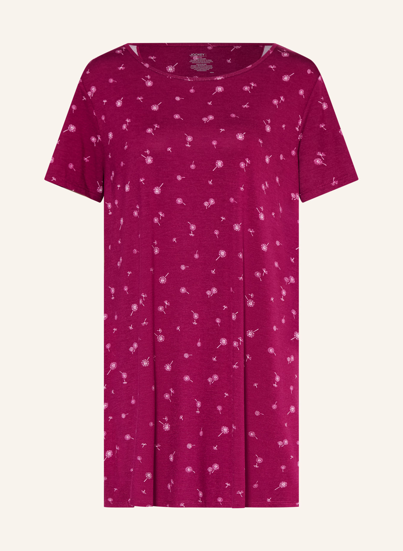 JOCKEY Nachthemd SOFT TOUCH LUXE: FUCHSIA / WEISS